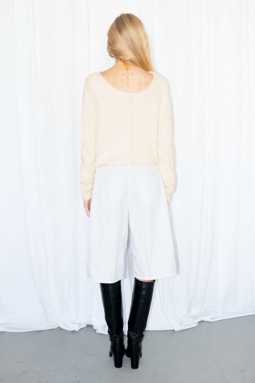 Light Yellow Fluffy Cardian - Size L