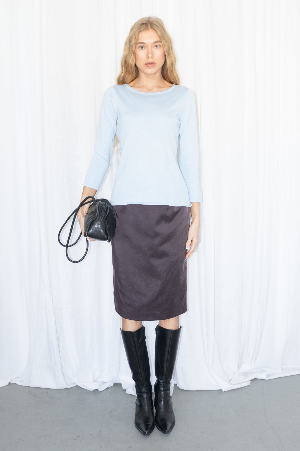 Brown Skirt 40% Wool - Size S