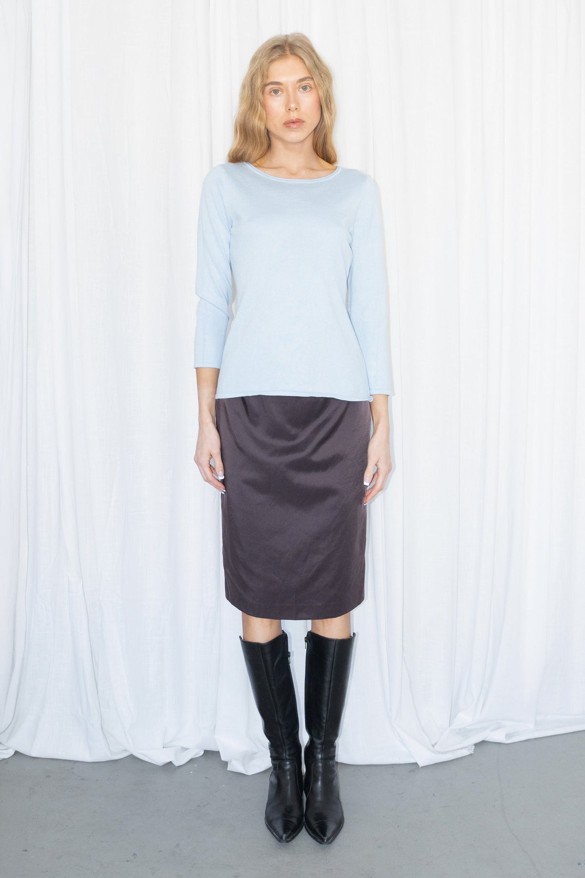 Light Blue Knit Sweater - Size S