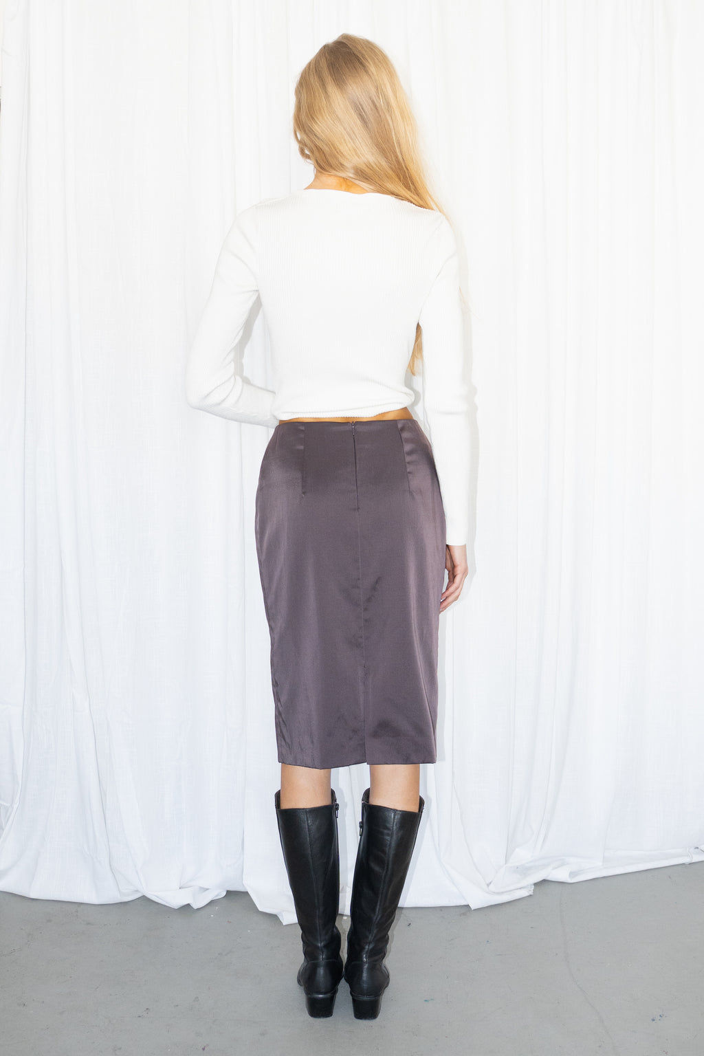 Brown Skirt 40% Wool - Size S
