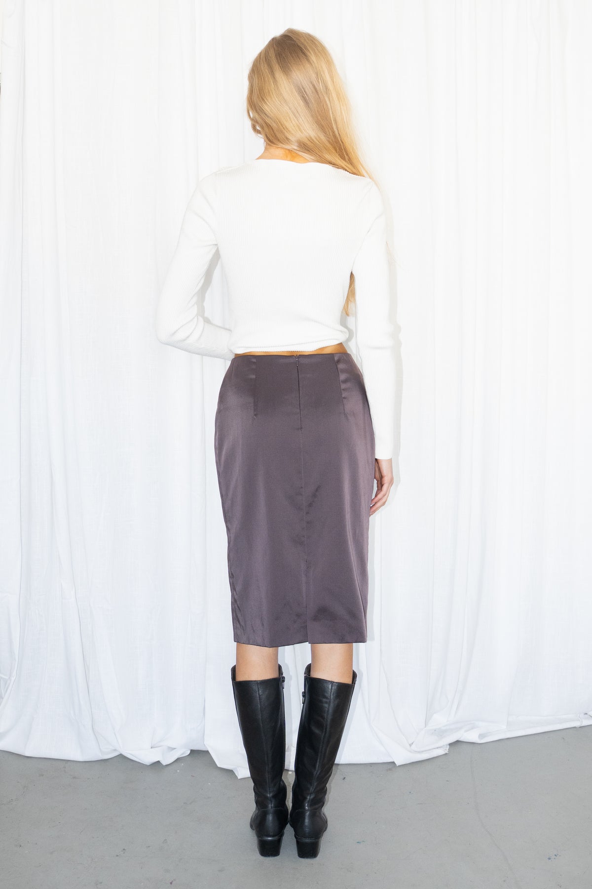 Brown Skirt 40% Wool - Size S