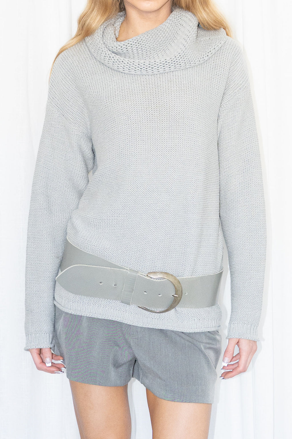 Grey Knit Collar 60% Cotton - Size M