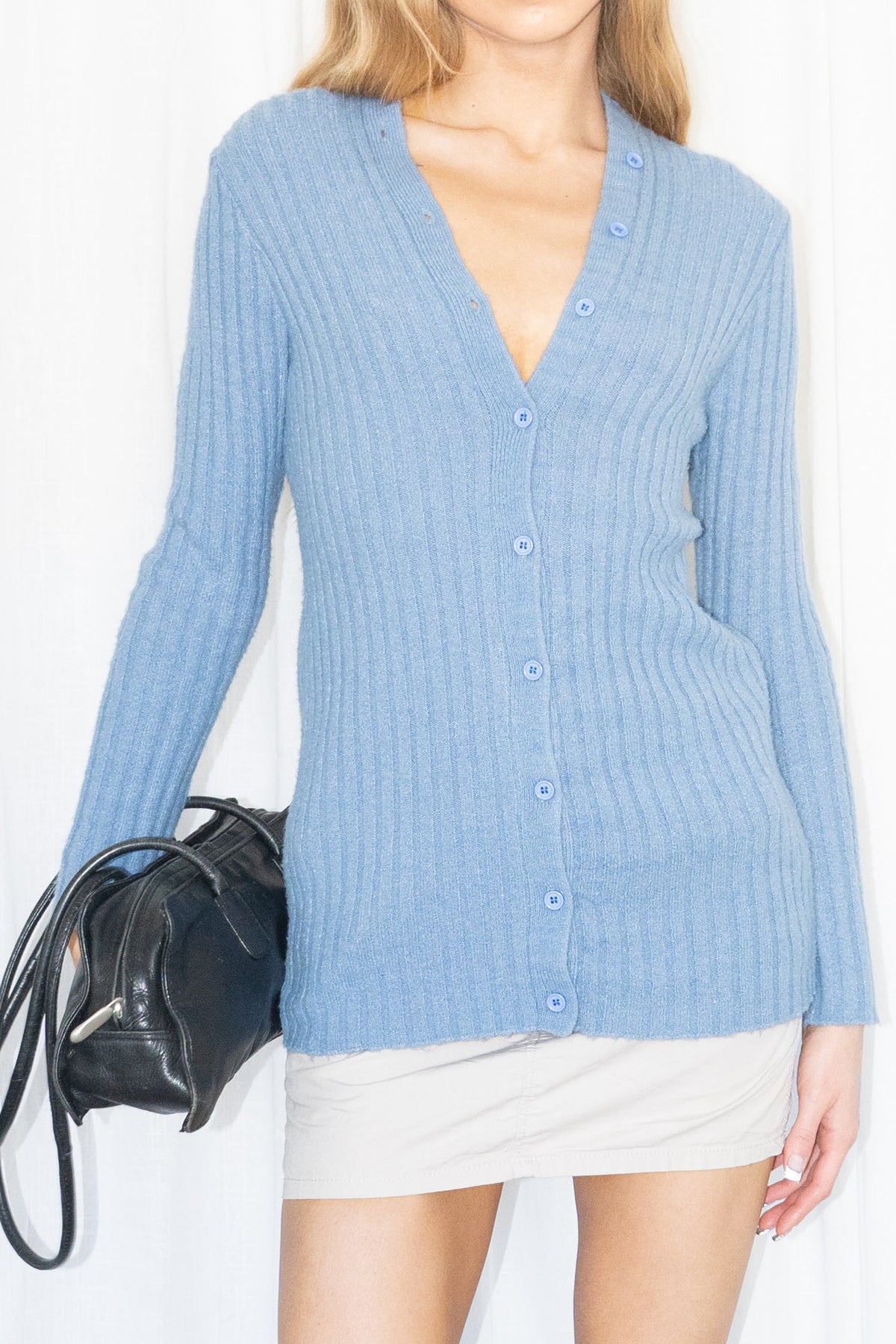 Paloma Wool Blue V-Neck Cardigan - Size S