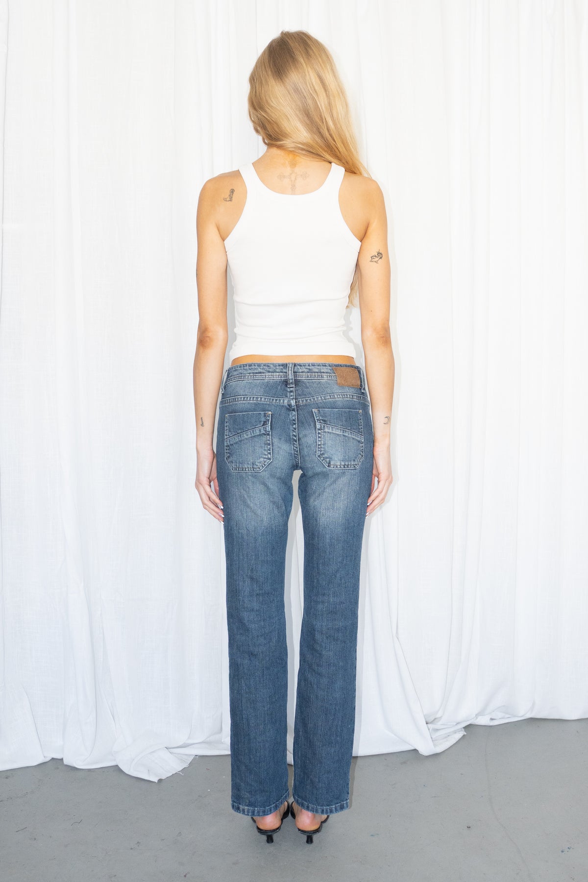 Wash Blue Straight/Bootcut Jeans - Size S