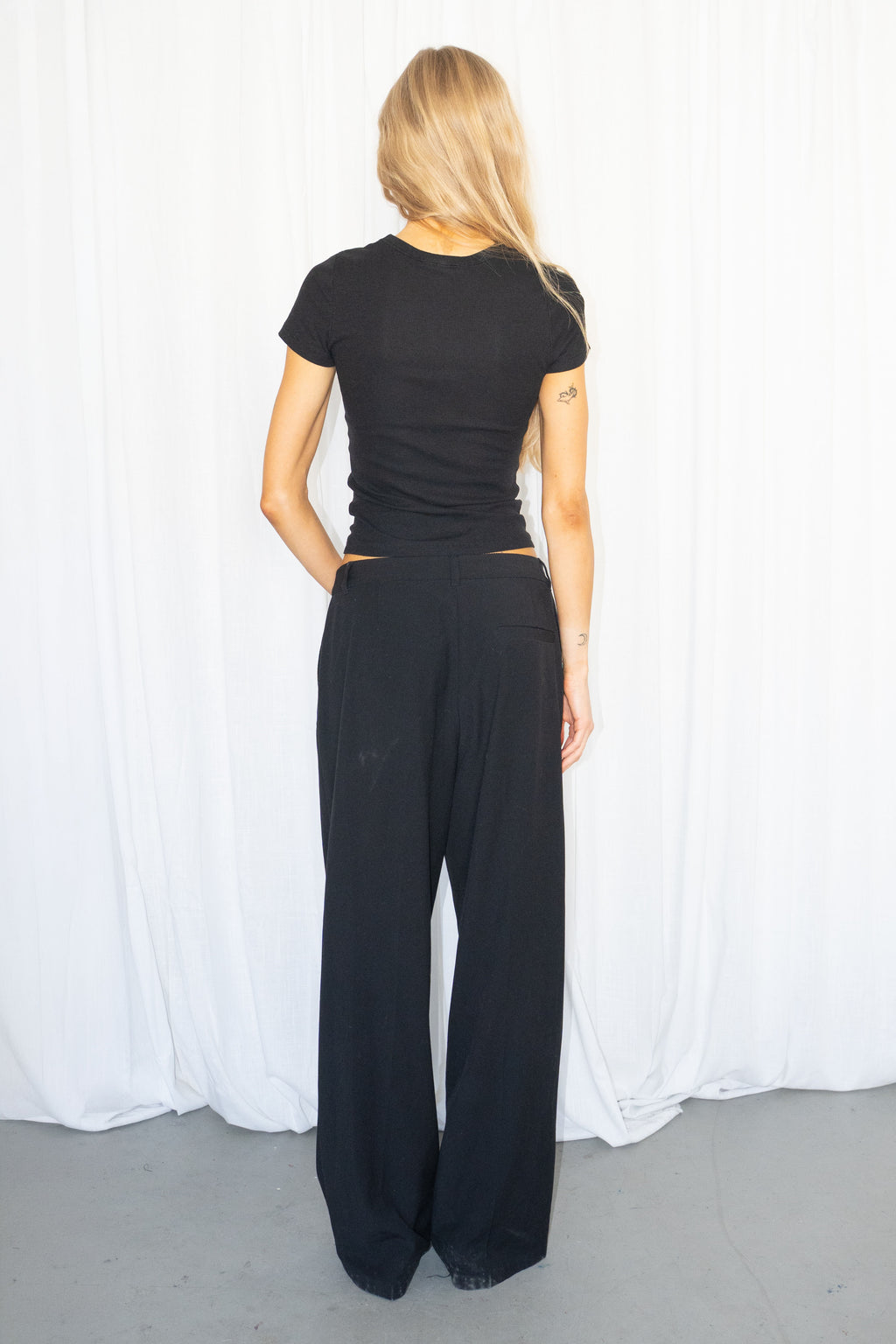 Black Tailored Trousers - Size M
