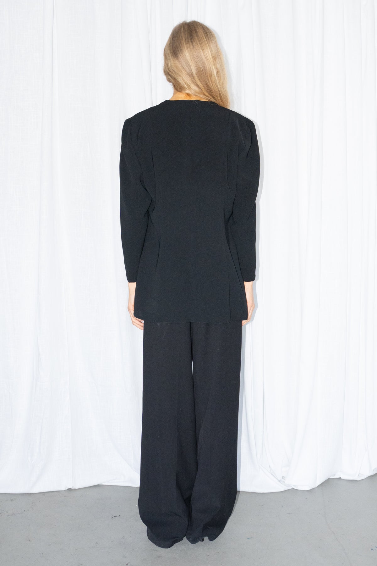Black V-Neck Blazer - Size M