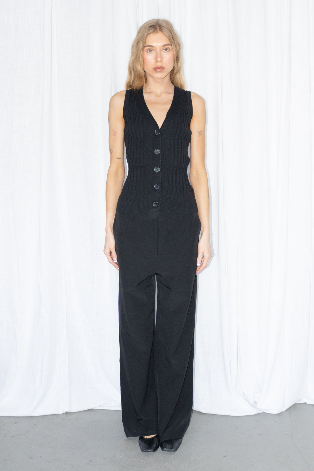 Black Tailored Trousers - Size M