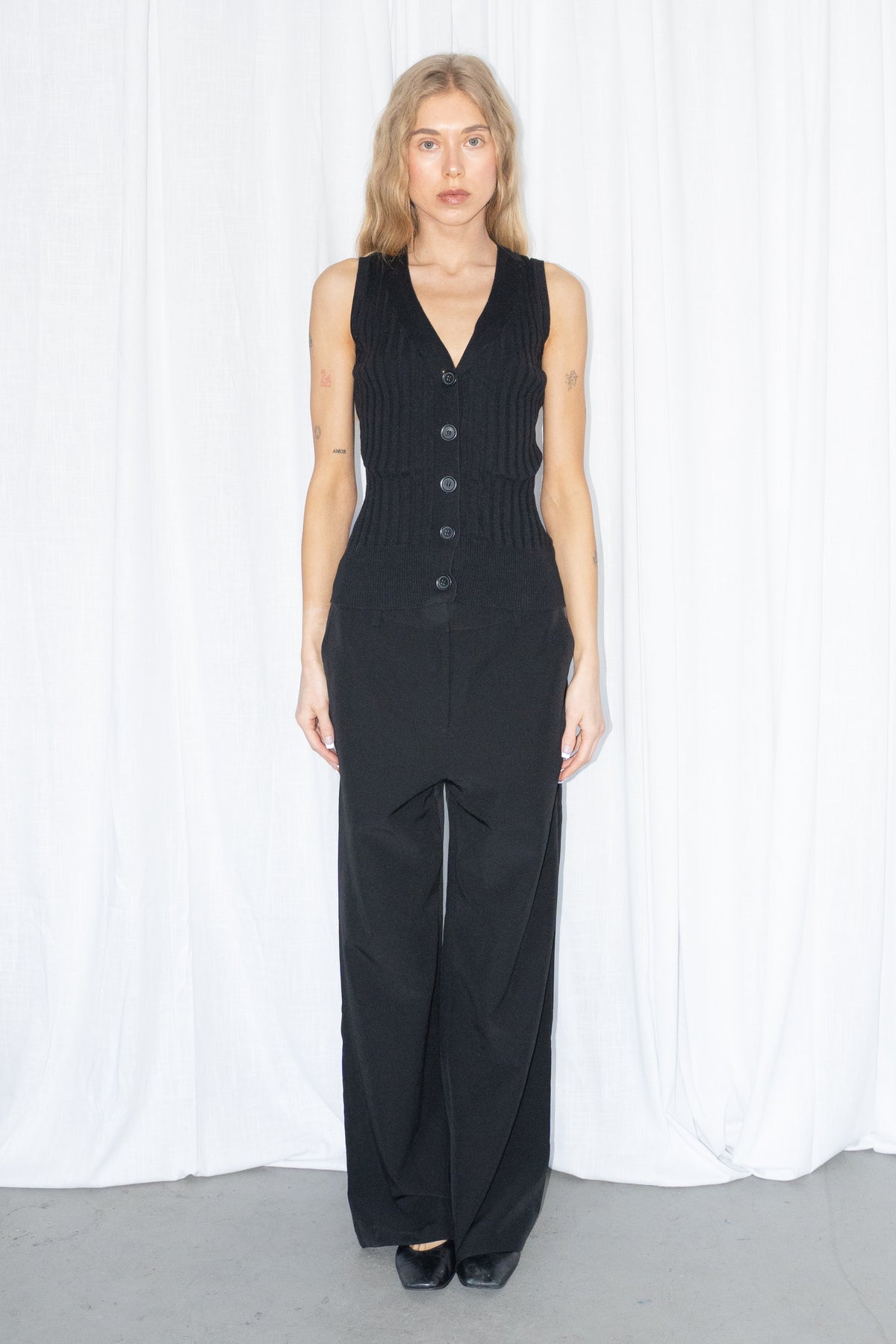 Black Tailored Trousers - Size M