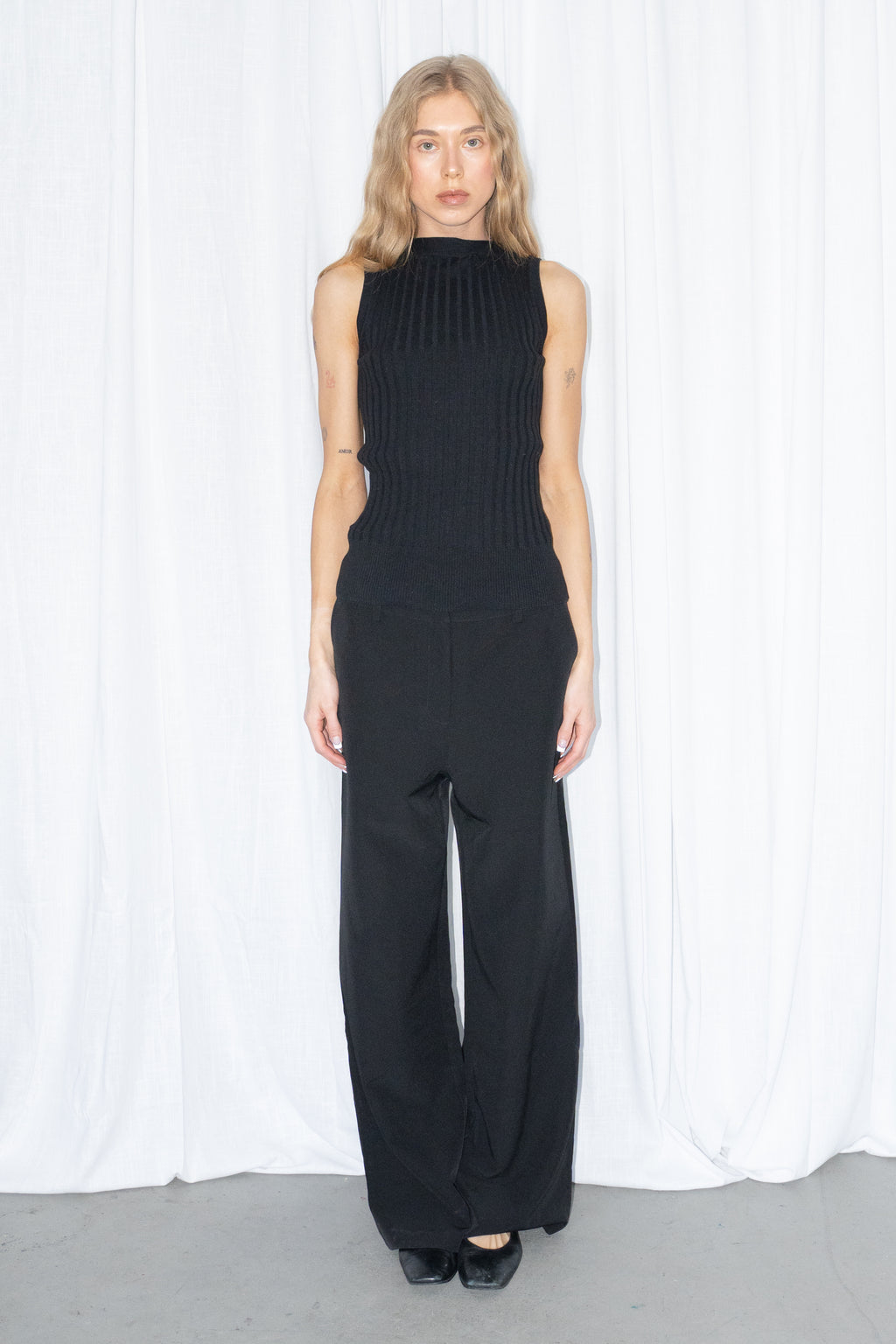 Black Tailored Trousers - Size M