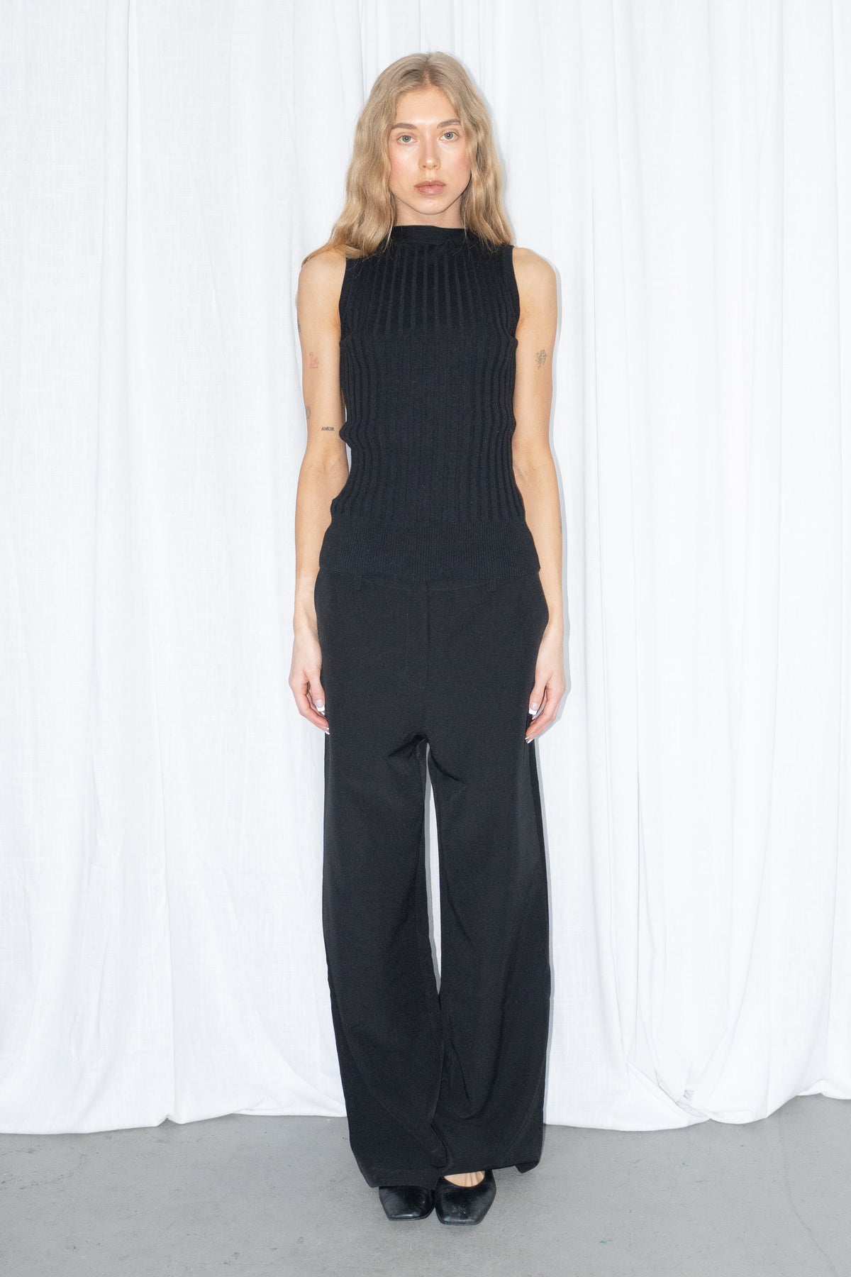 Black Tailored Trousers - Size M