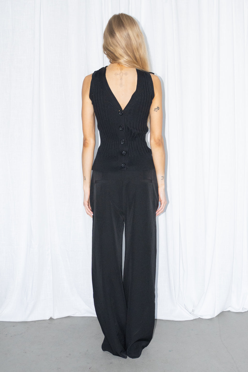Black Tailored Trousers - Size M