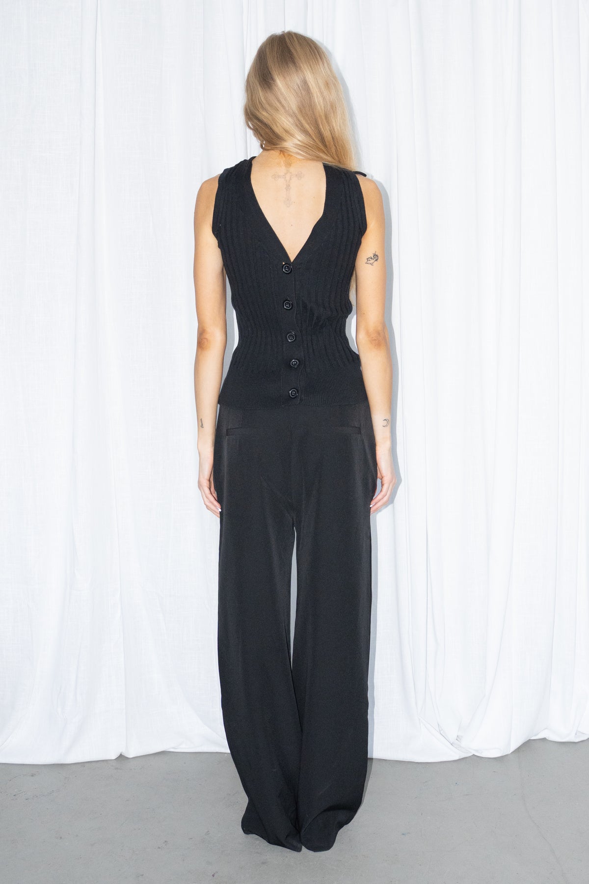 Black Tailored Trousers - Size M