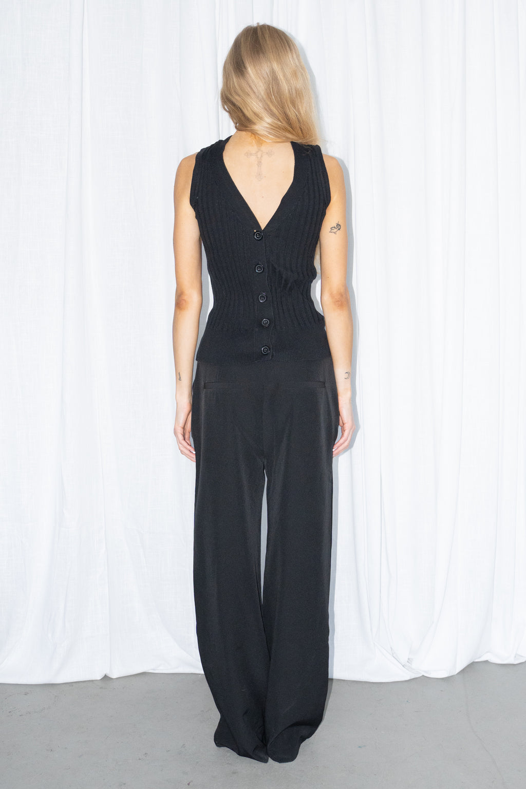Black Tailored Trousers - Size M