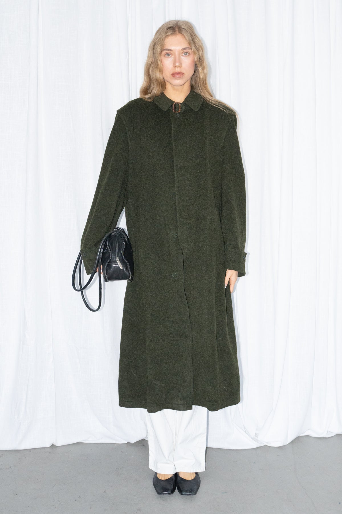 Green Long Coat - Size XL