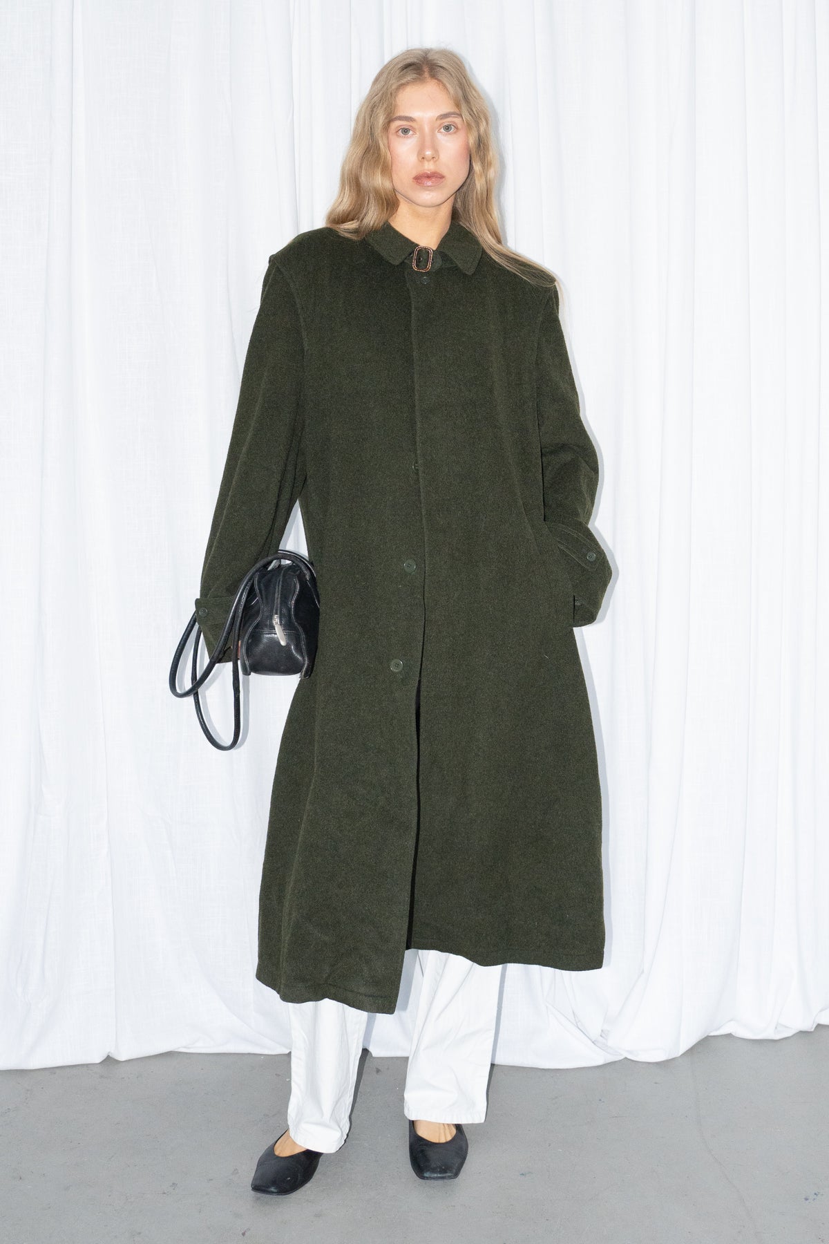 Green Long Coat - Size XL