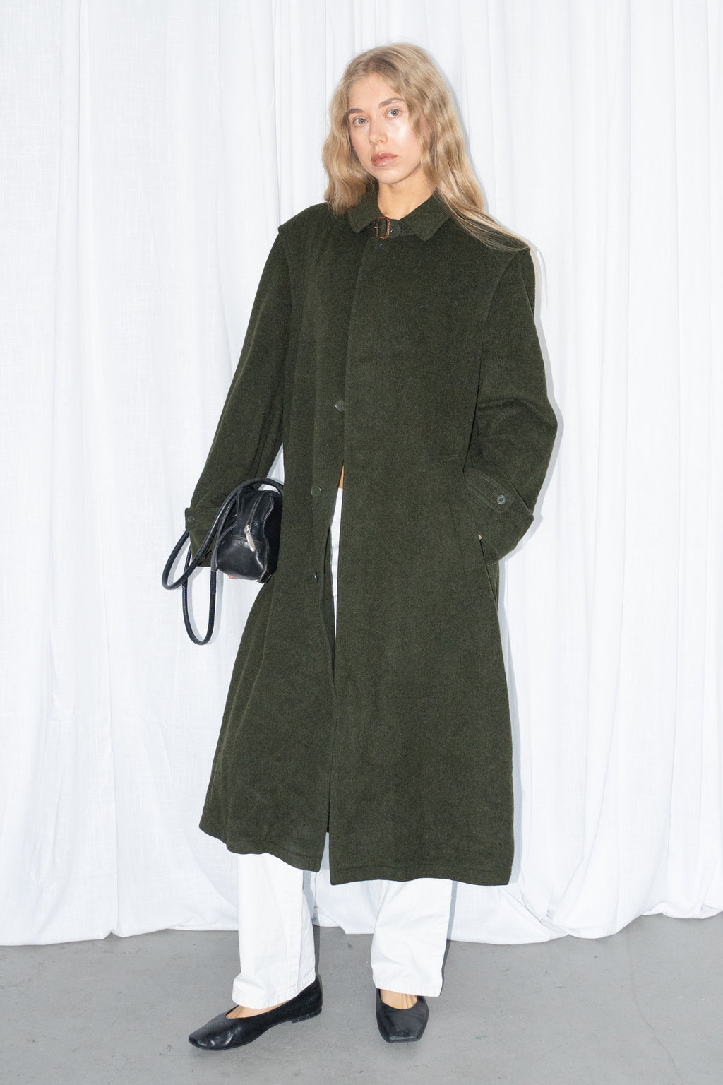 Green Long Coat - Size XL