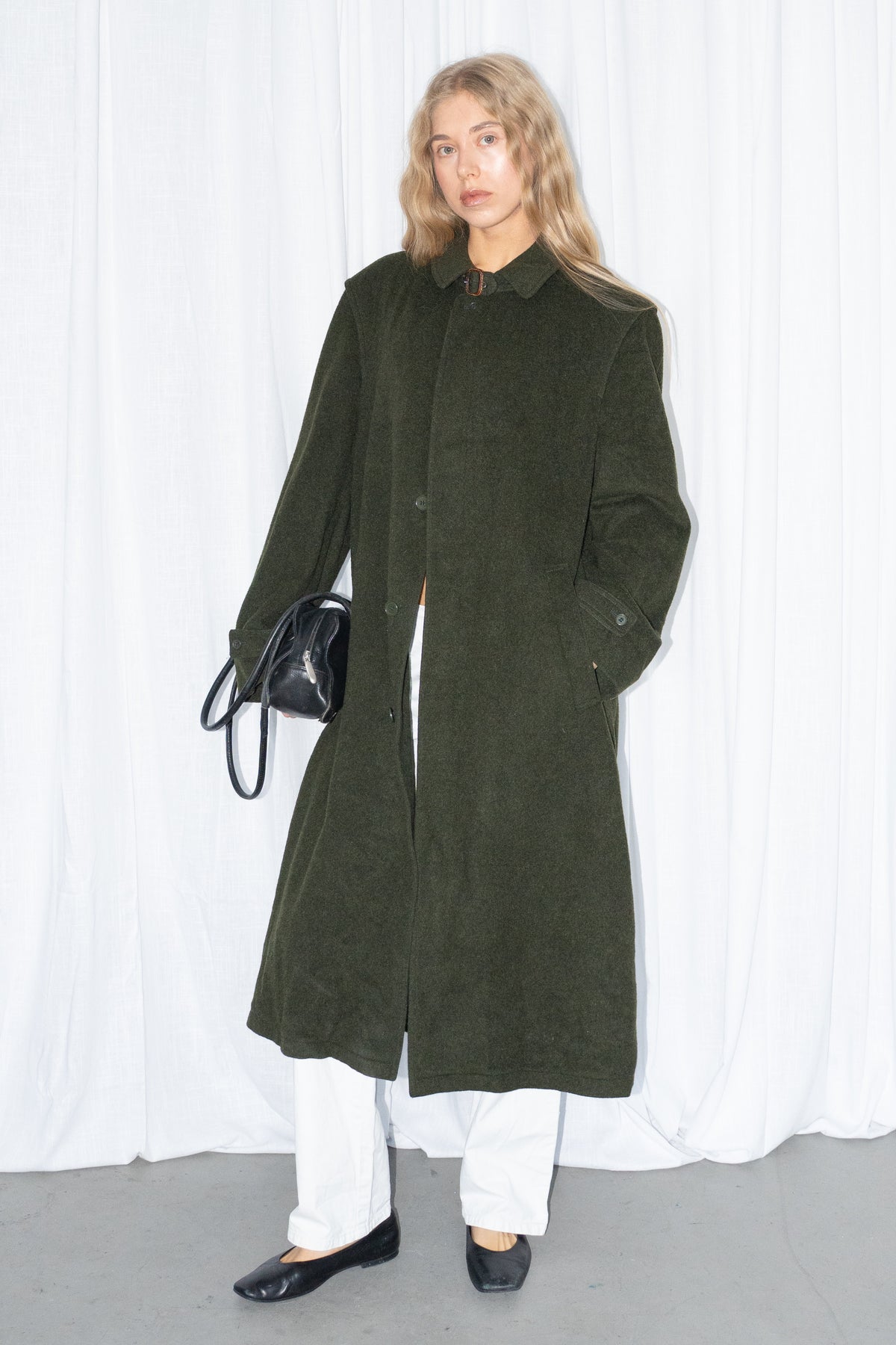 Green Long Coat - Size XL