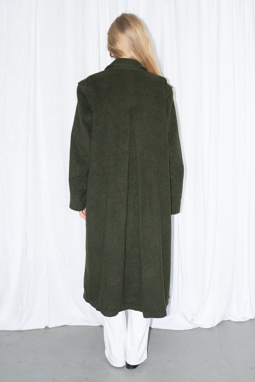 Green Long Coat - Size XL