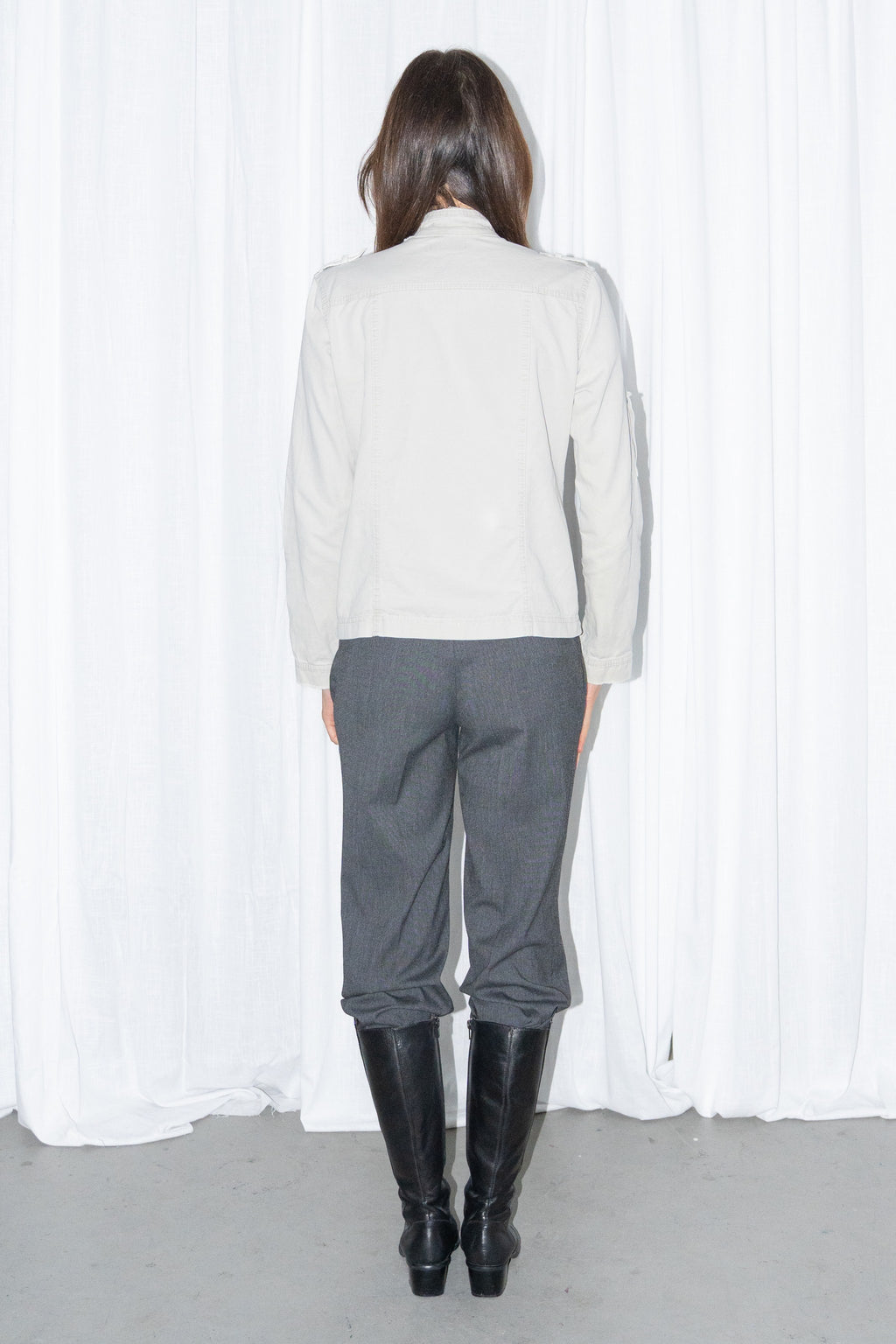 Off-White Zip-Up Utility Jacket