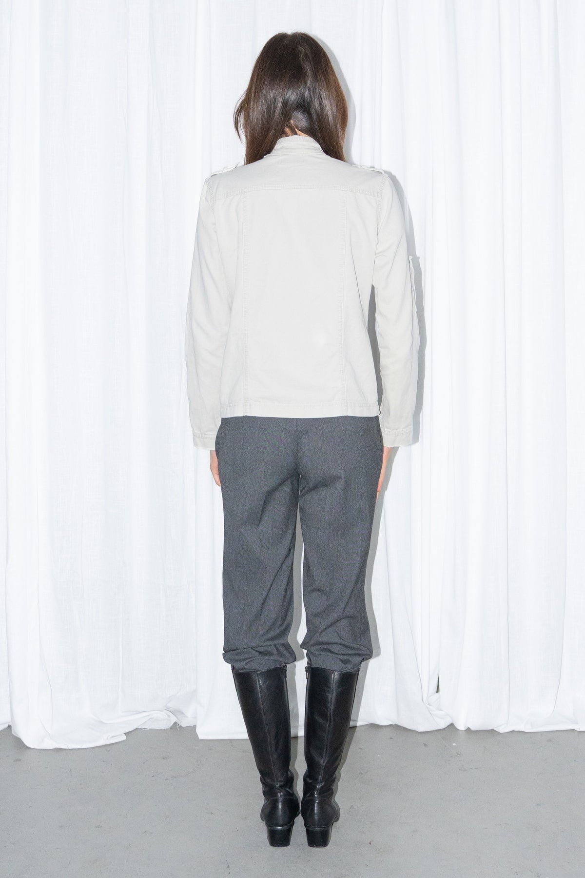Off-White Zip-Up Utility Jacket