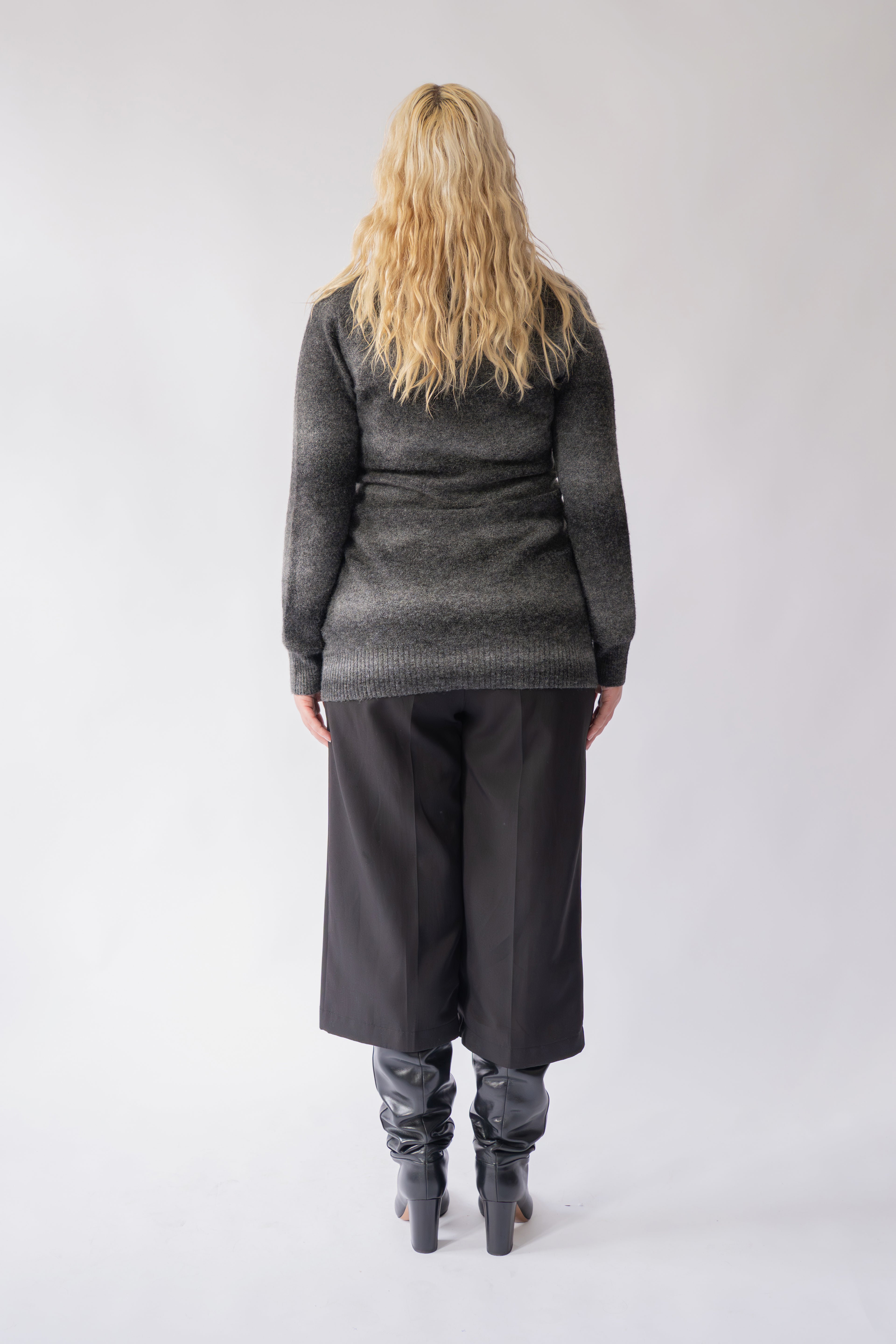 Grey Gradient Striped Jumper