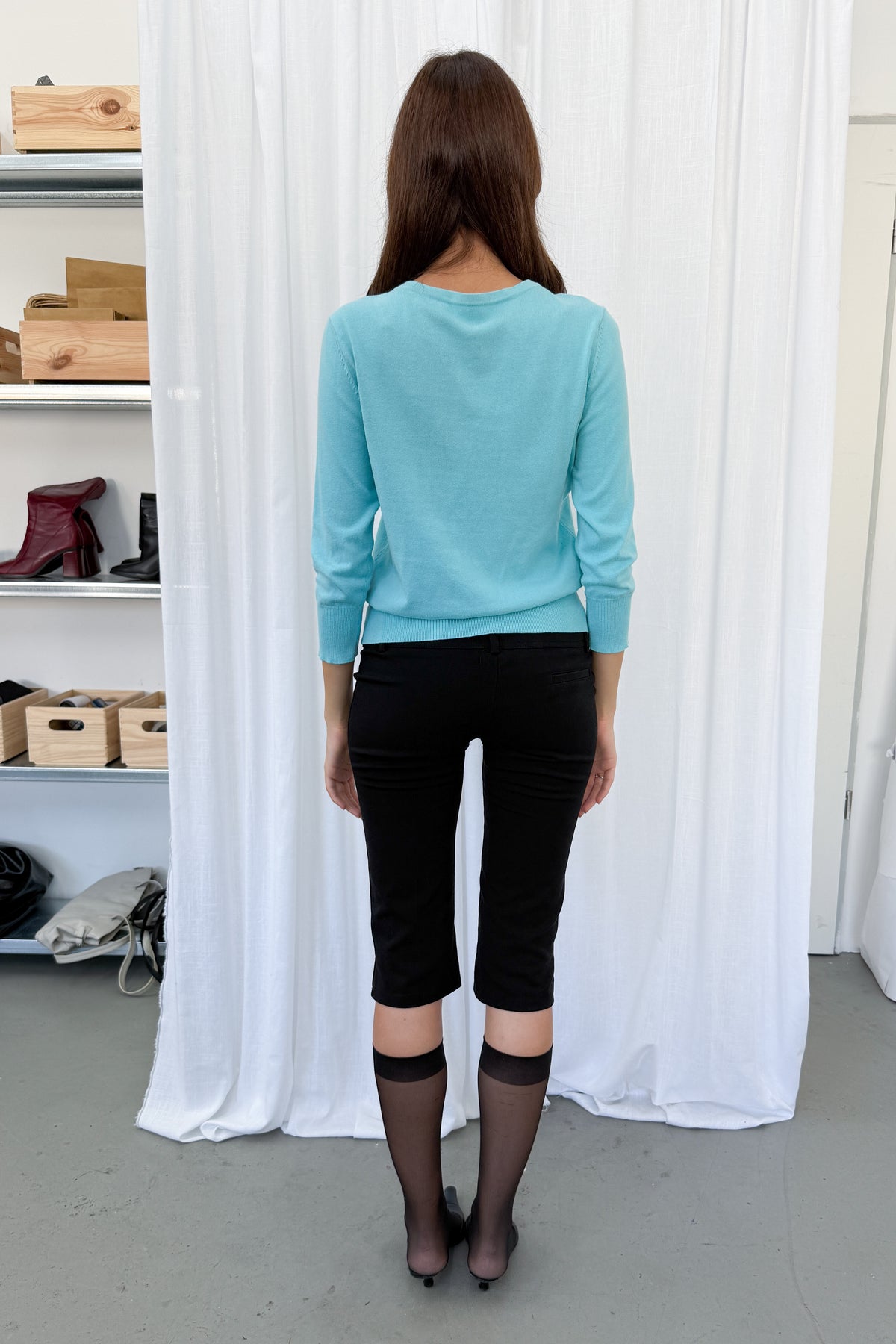 Turqouise Cardigan 3/4 Sleeve 2 - Size M/L