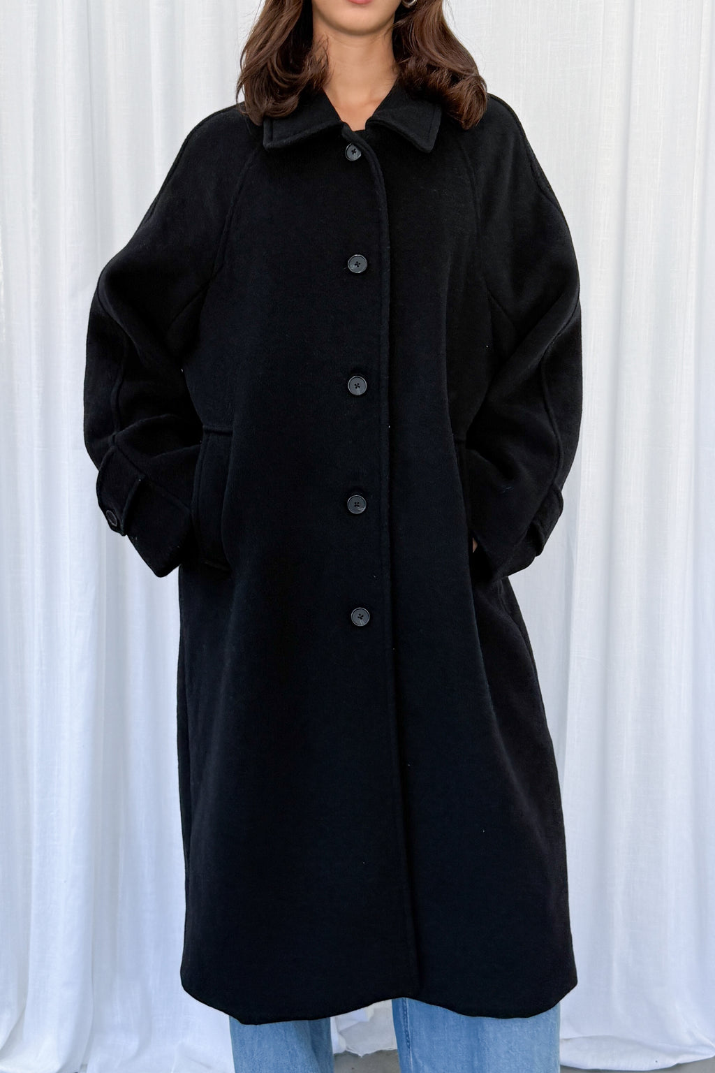 Long Wool Coat - Size L/XL
