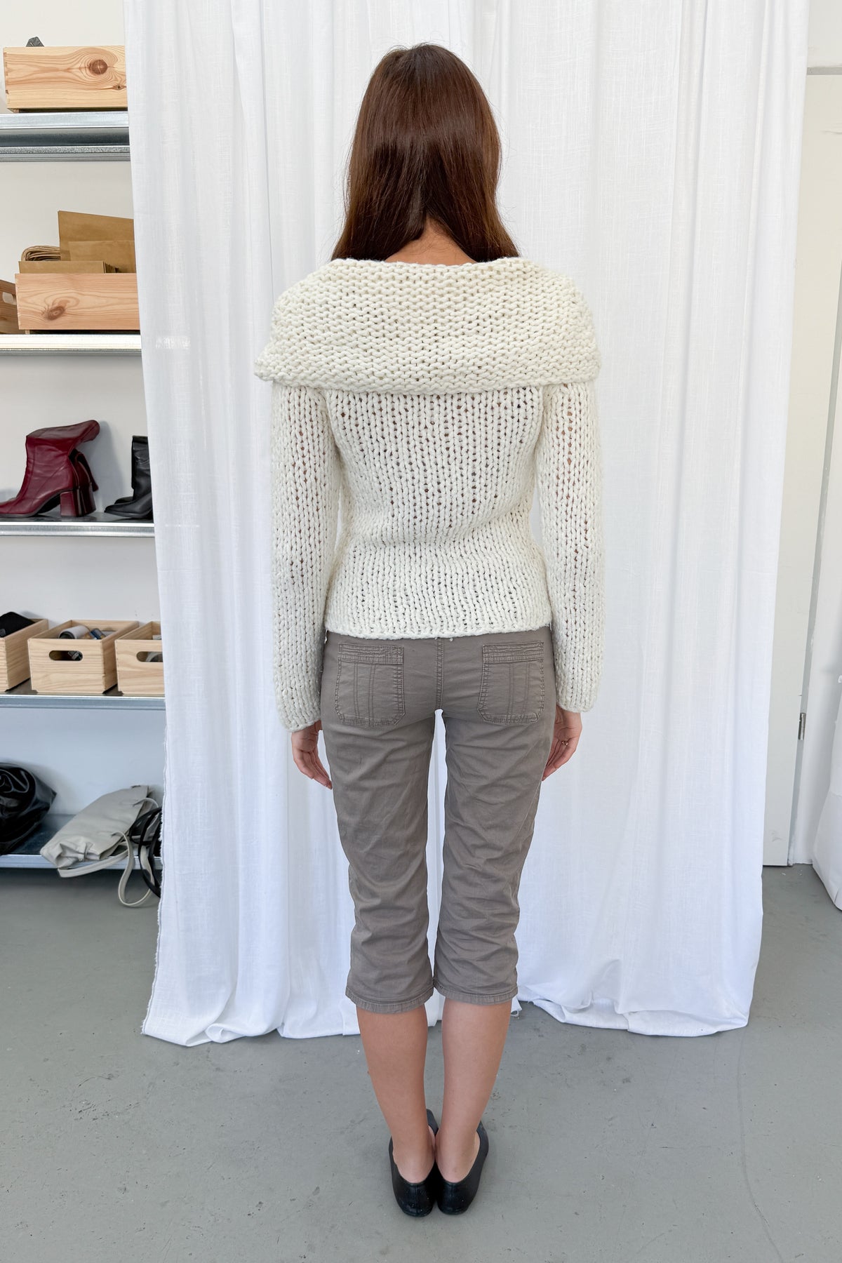 Creme Knit 15% Wool - Size S/M