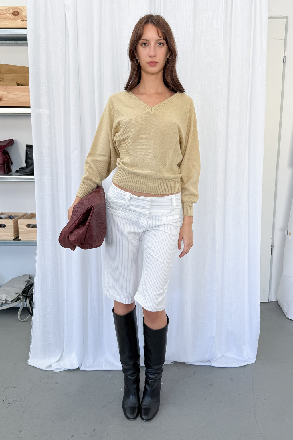 Yellow Camel Knit 30% Wool 2 - Size M