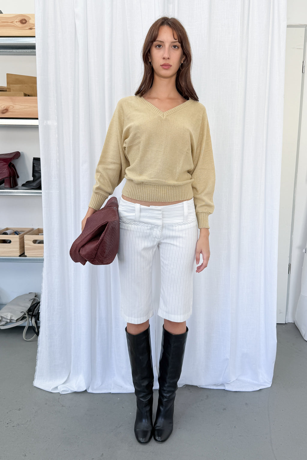 Yellow Camel Knit 30% Wool 2 - Size M