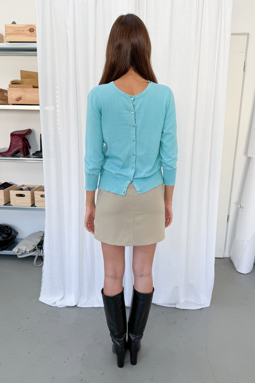 Turqouise Cardigan 3/4 Sleeve - Size M/L
