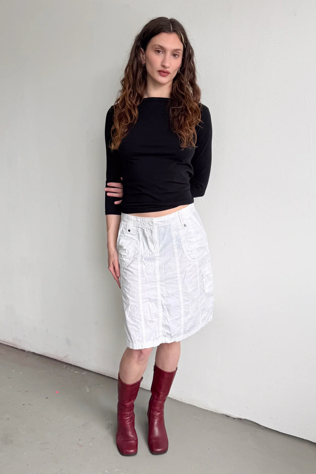 White Cargo Skirt - Size S/M