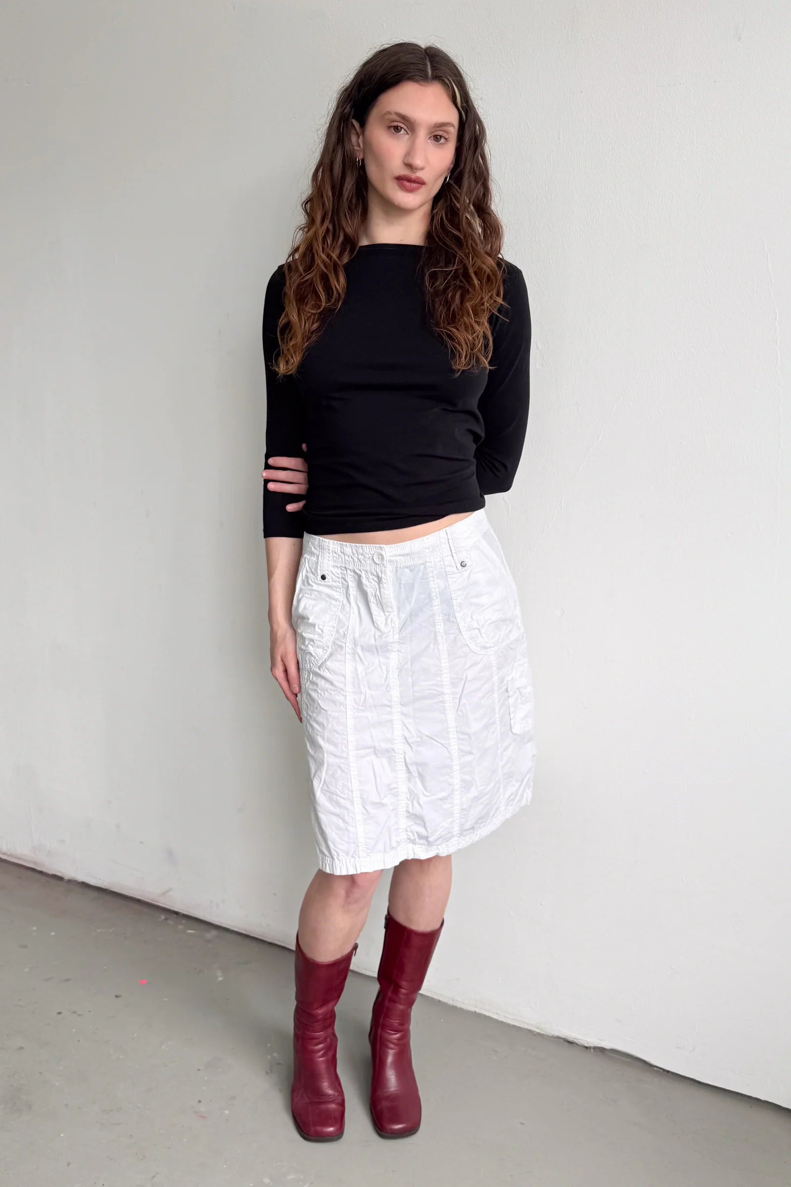 White Cargo Skirt - Size S/M