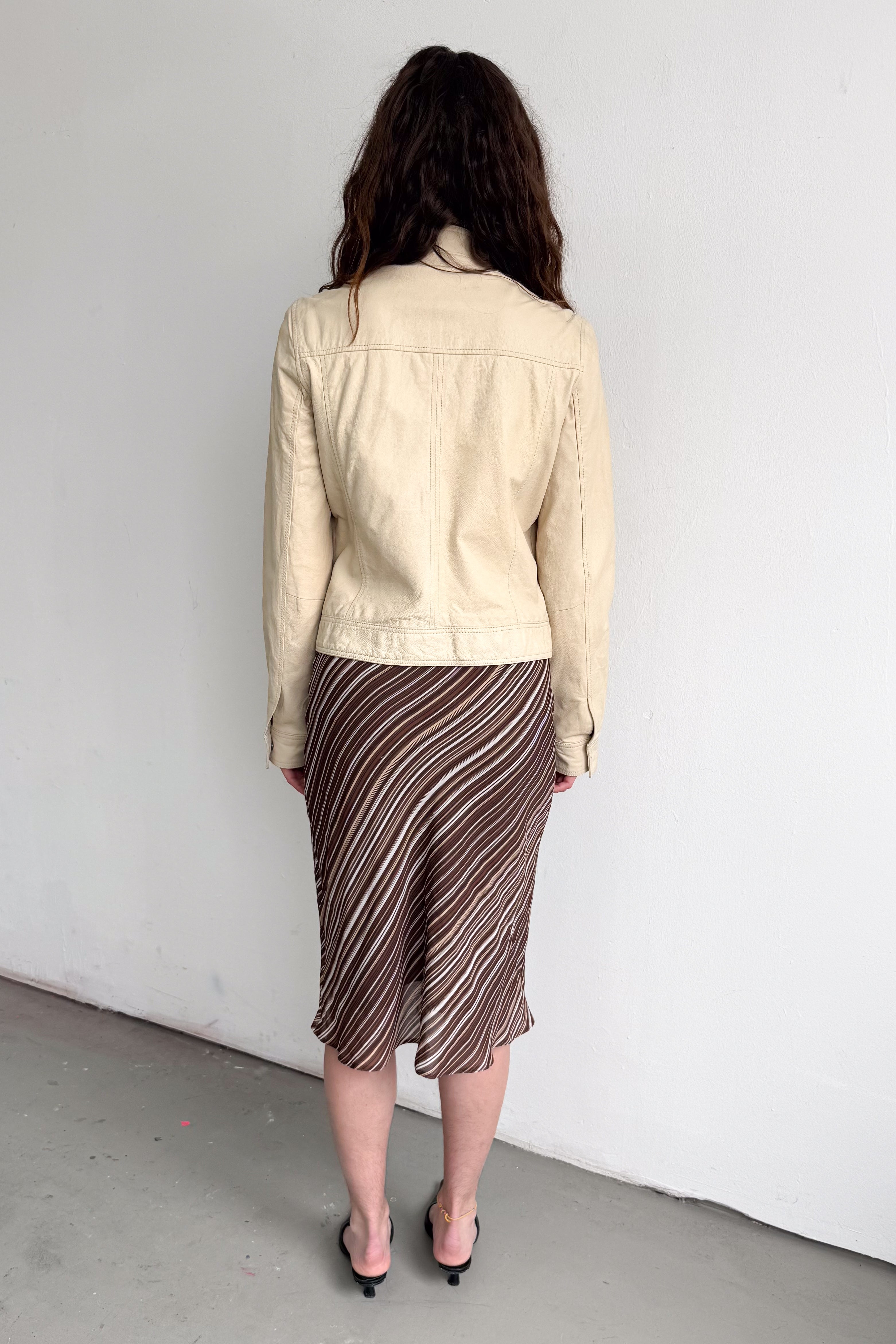 Brown Striped Skirt - Size S