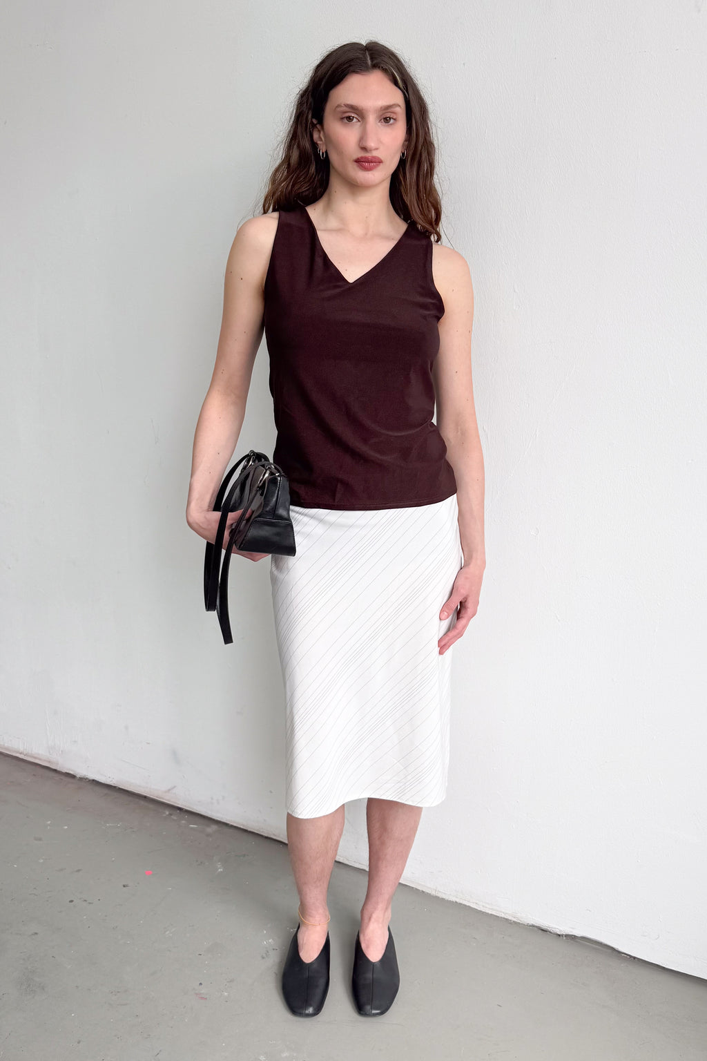 Brown Top V-Neck - Size L
