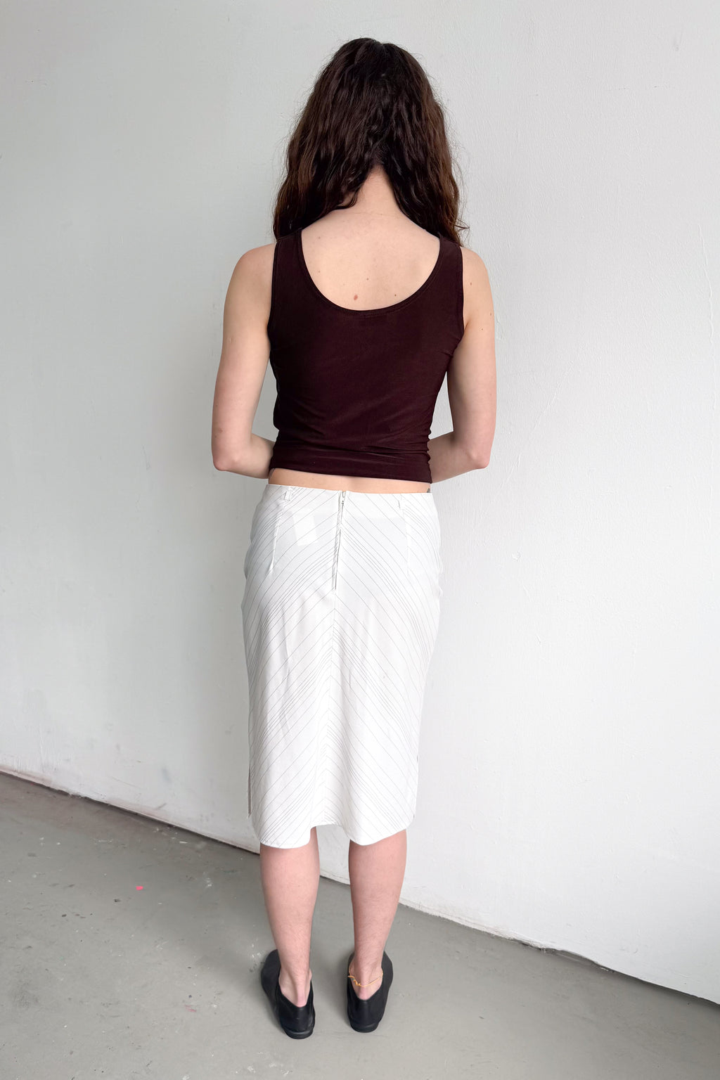 Offwhite Skirt Black Pinstripe - Size M