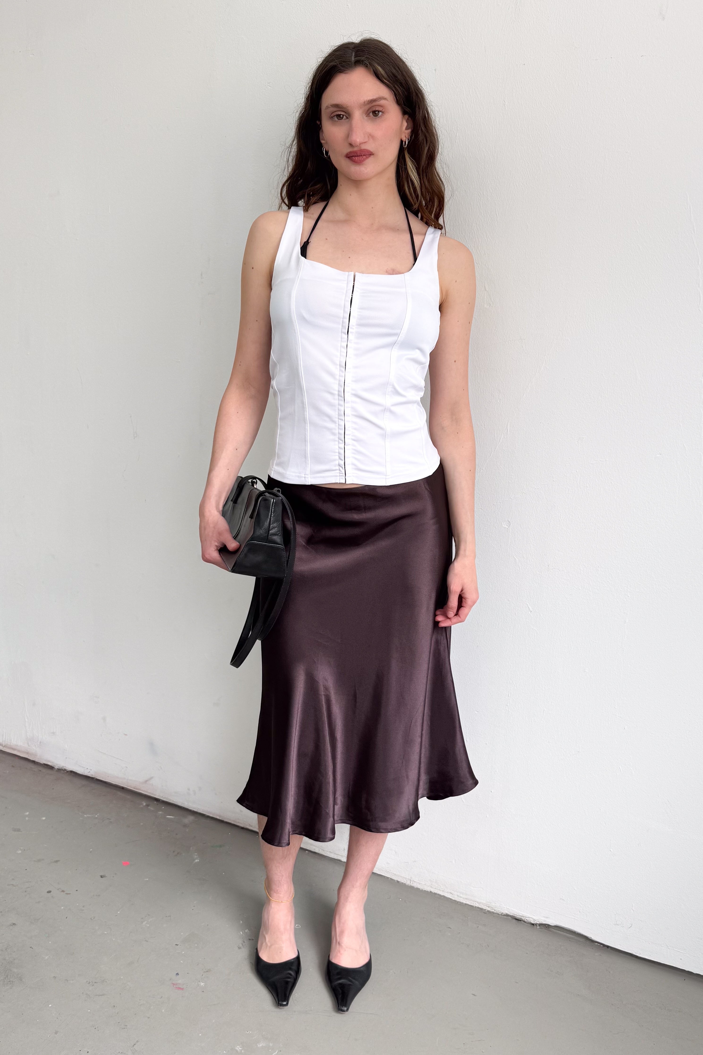 White Corset Top - Size S