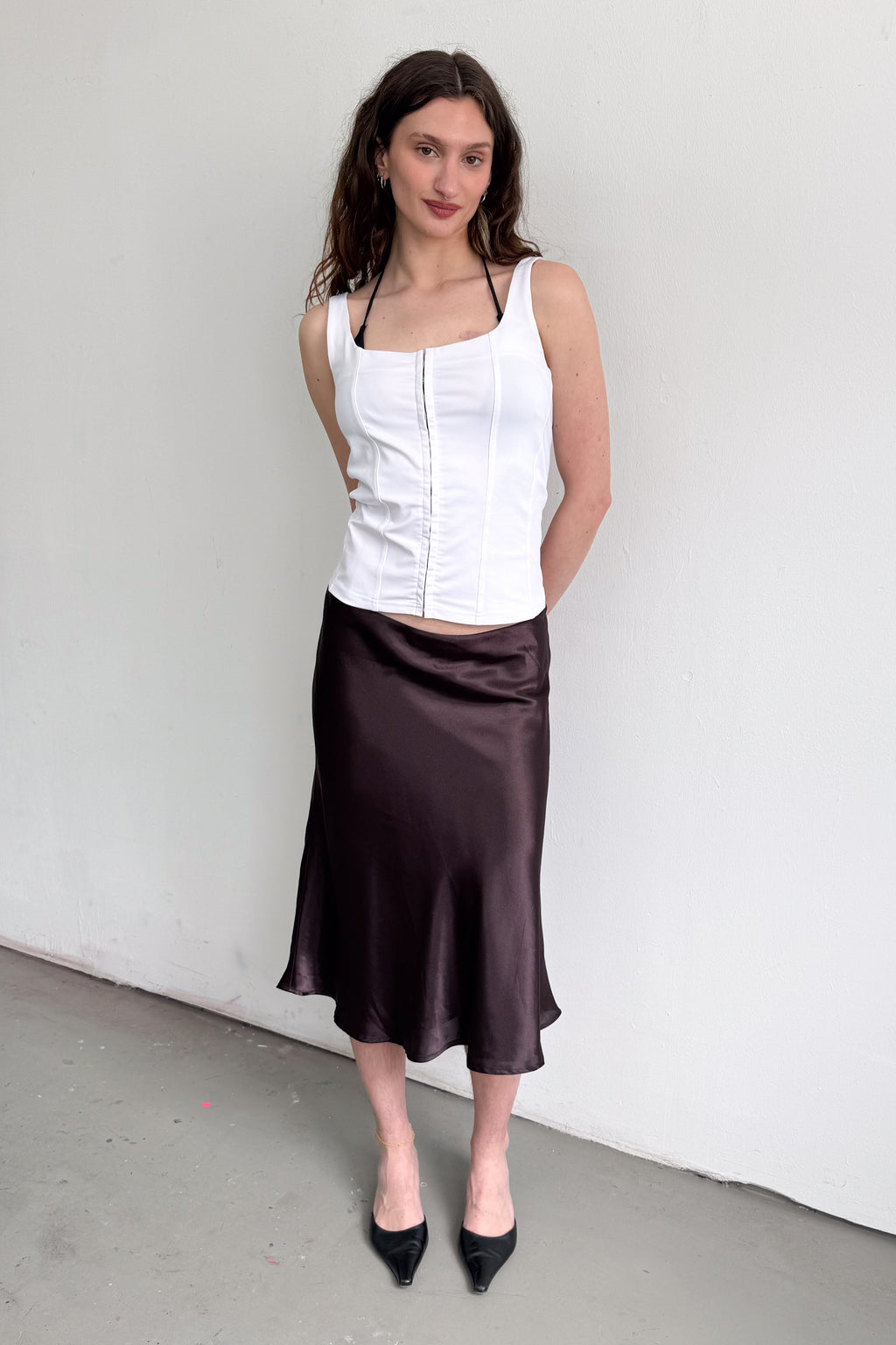 White Corset Top - Size S
