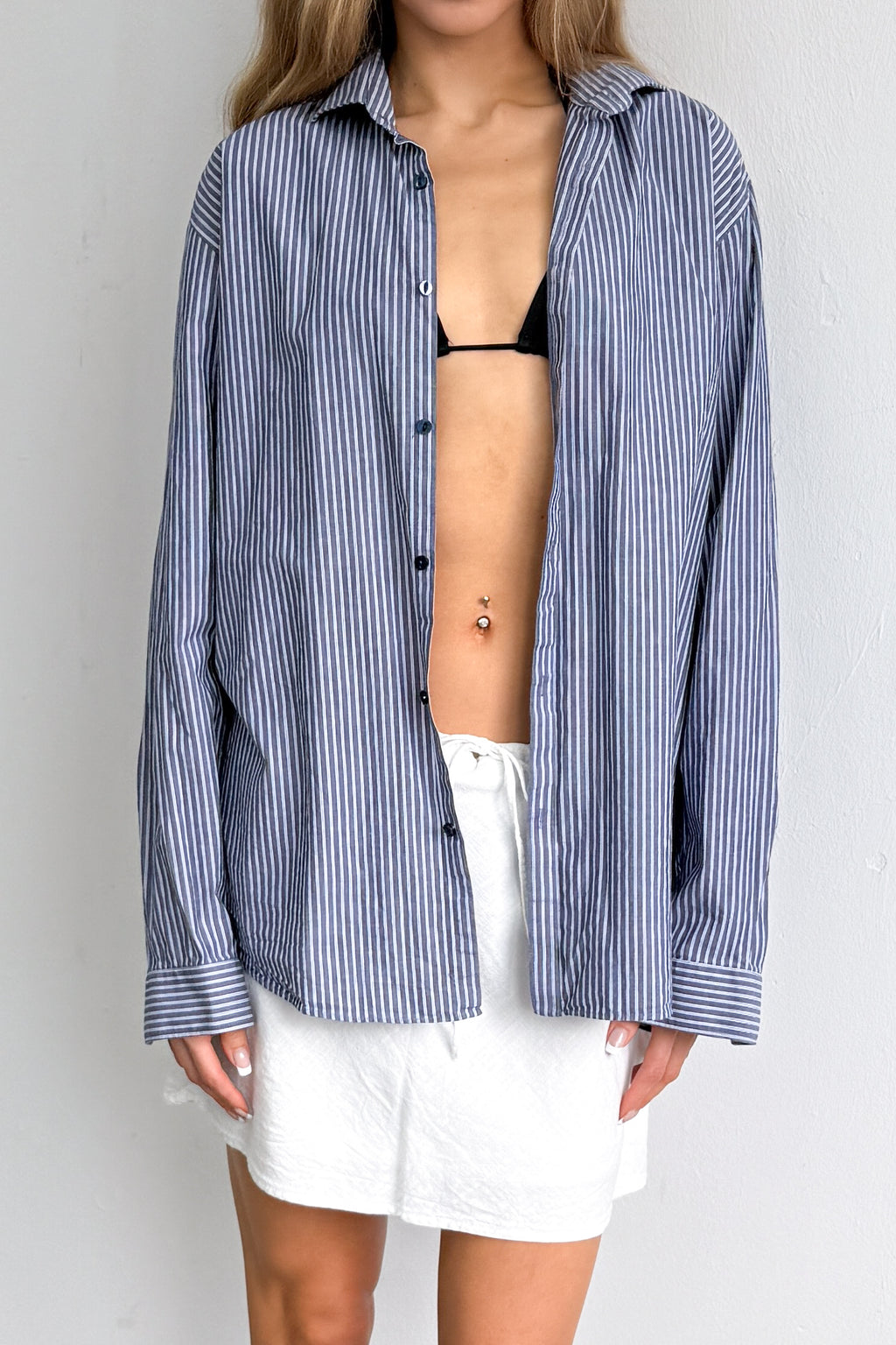 Blue Striped Shirt - Size L