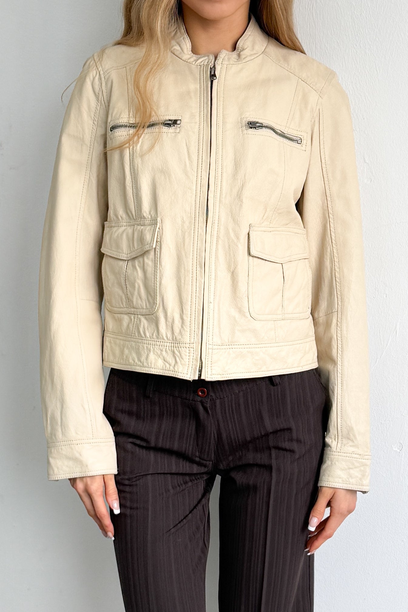 Leather Jacker Butter Yellow - Size S