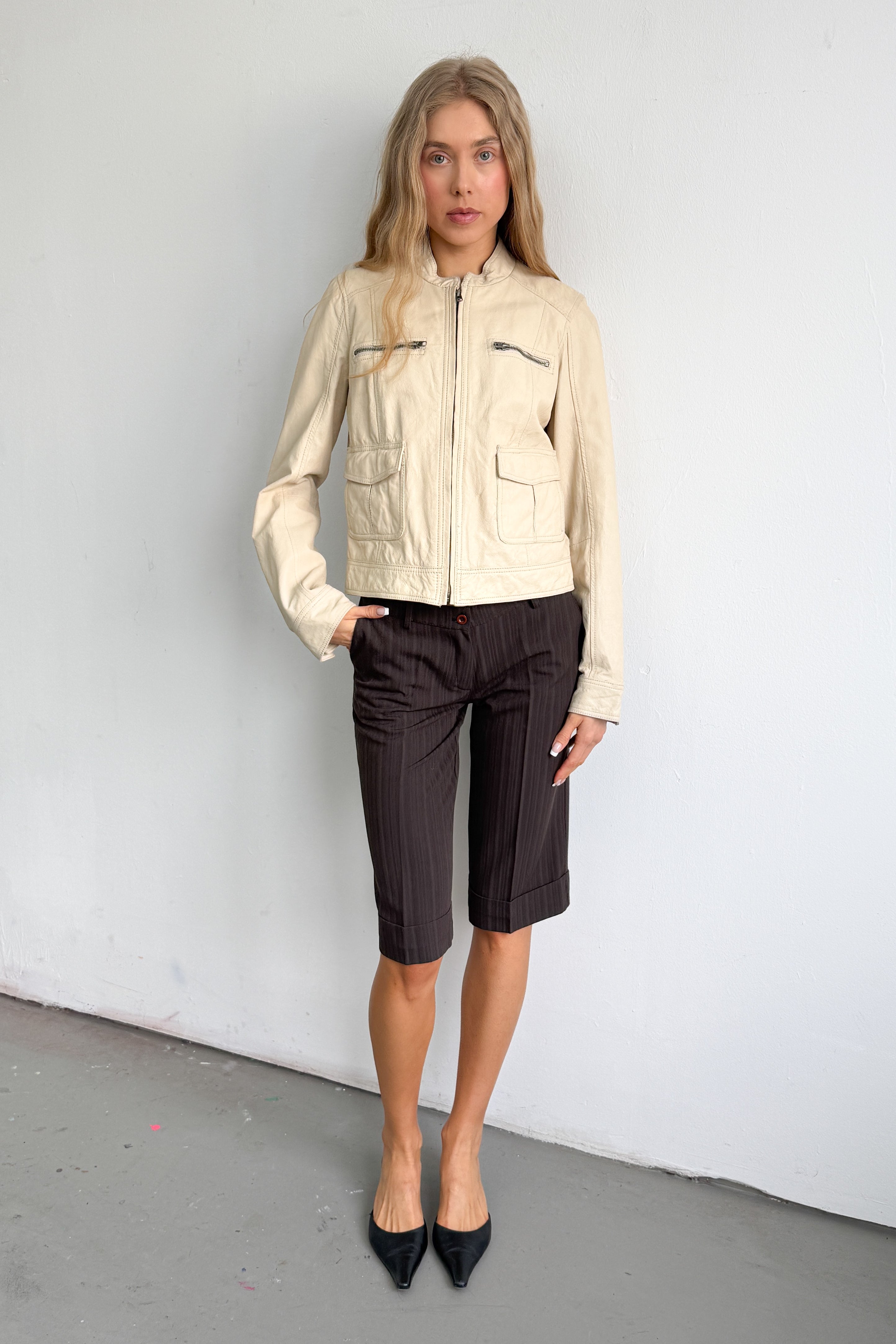 Leather Jacker Butter Yellow - Size S