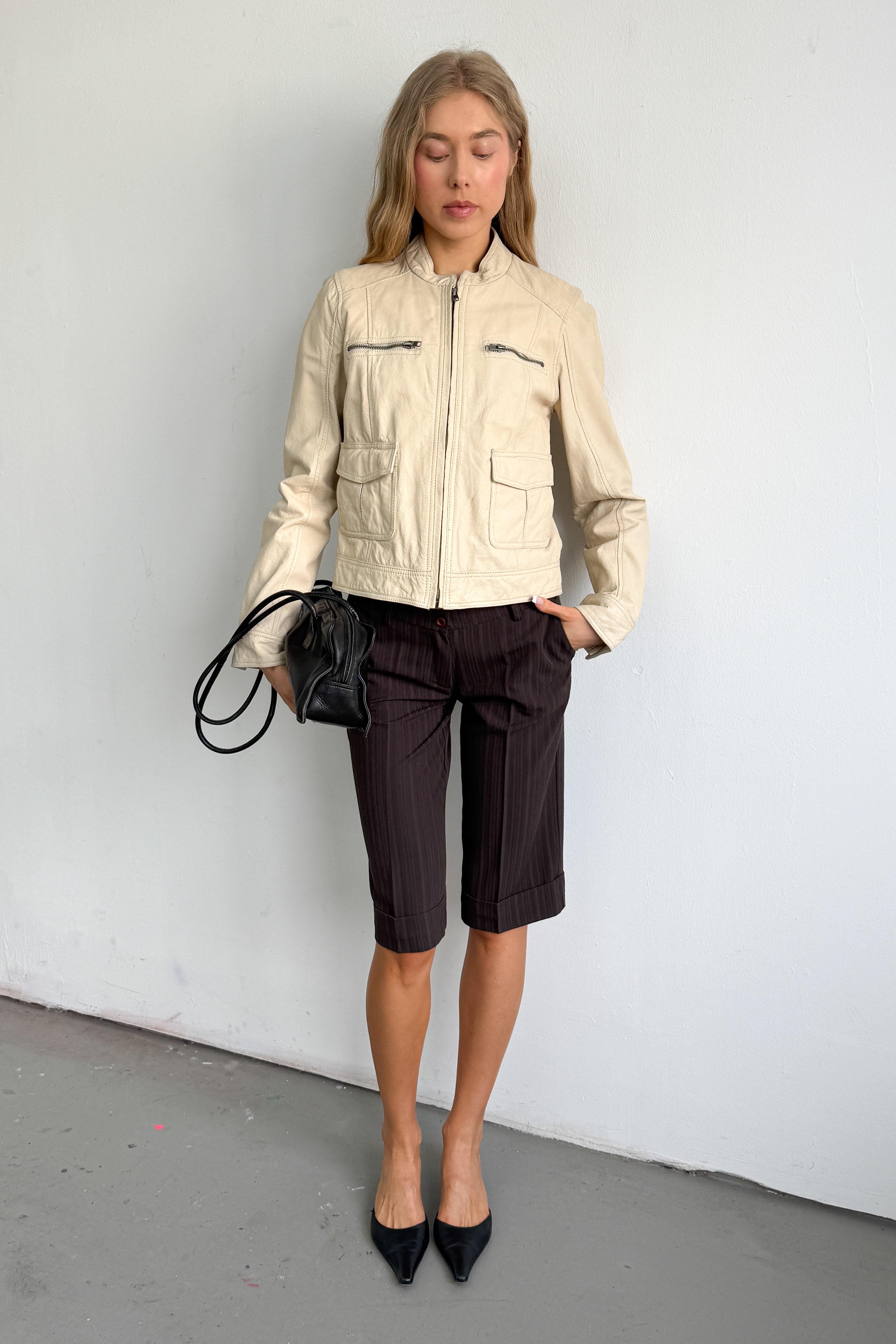 Leather Jacker Butter Yellow - Size S