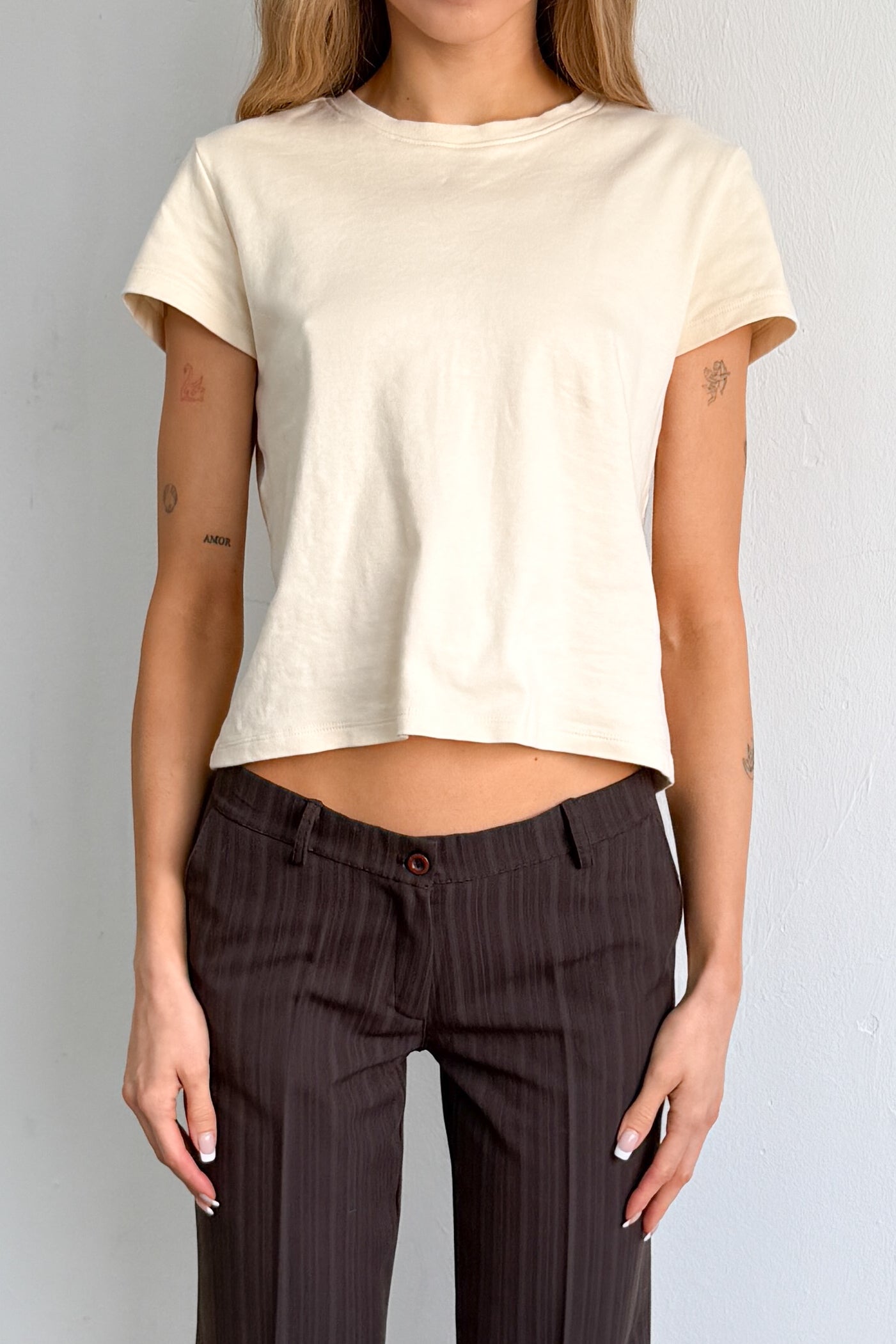 Butter Yellow Basic Jersey T-Shirt - Size S