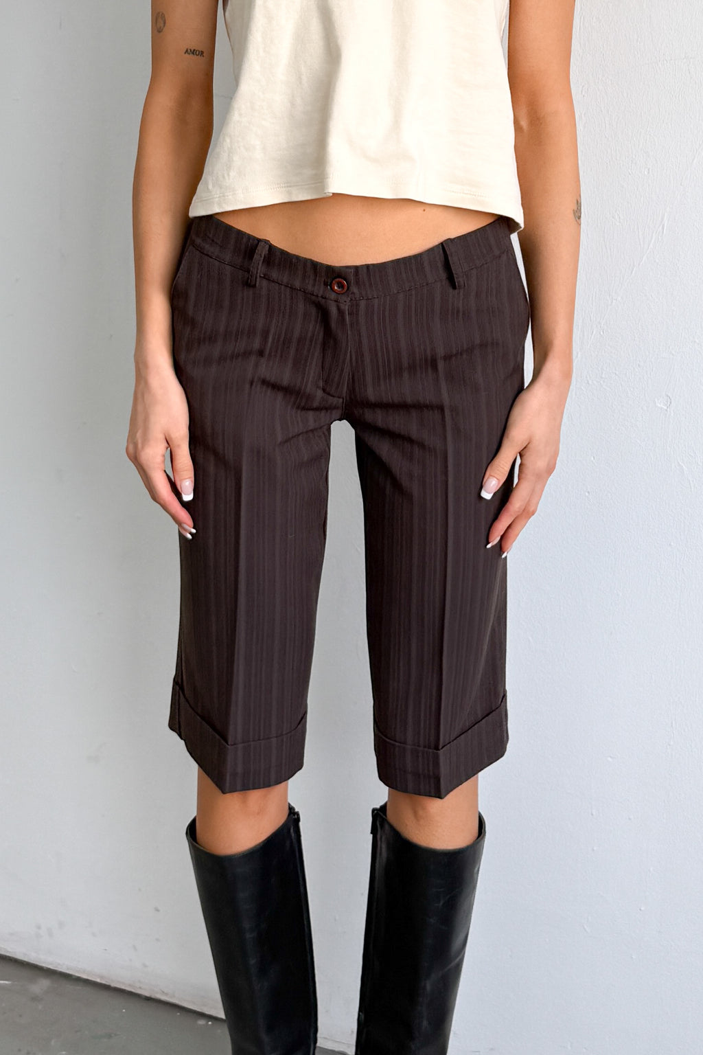 Brown Short Pantalon Low Waist - Size XS