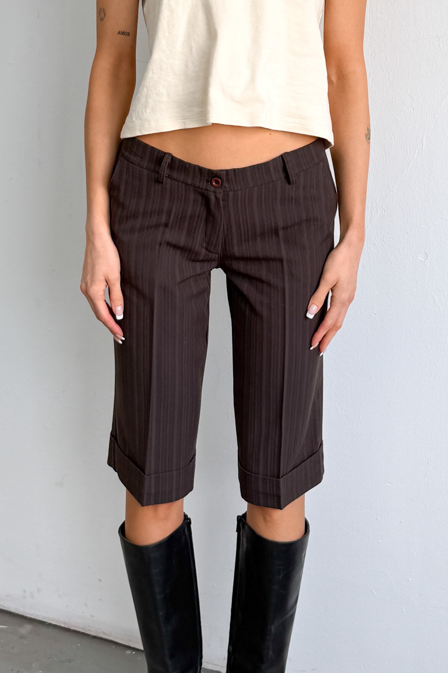 Brown Short Pantalon Low Waist - Size XS