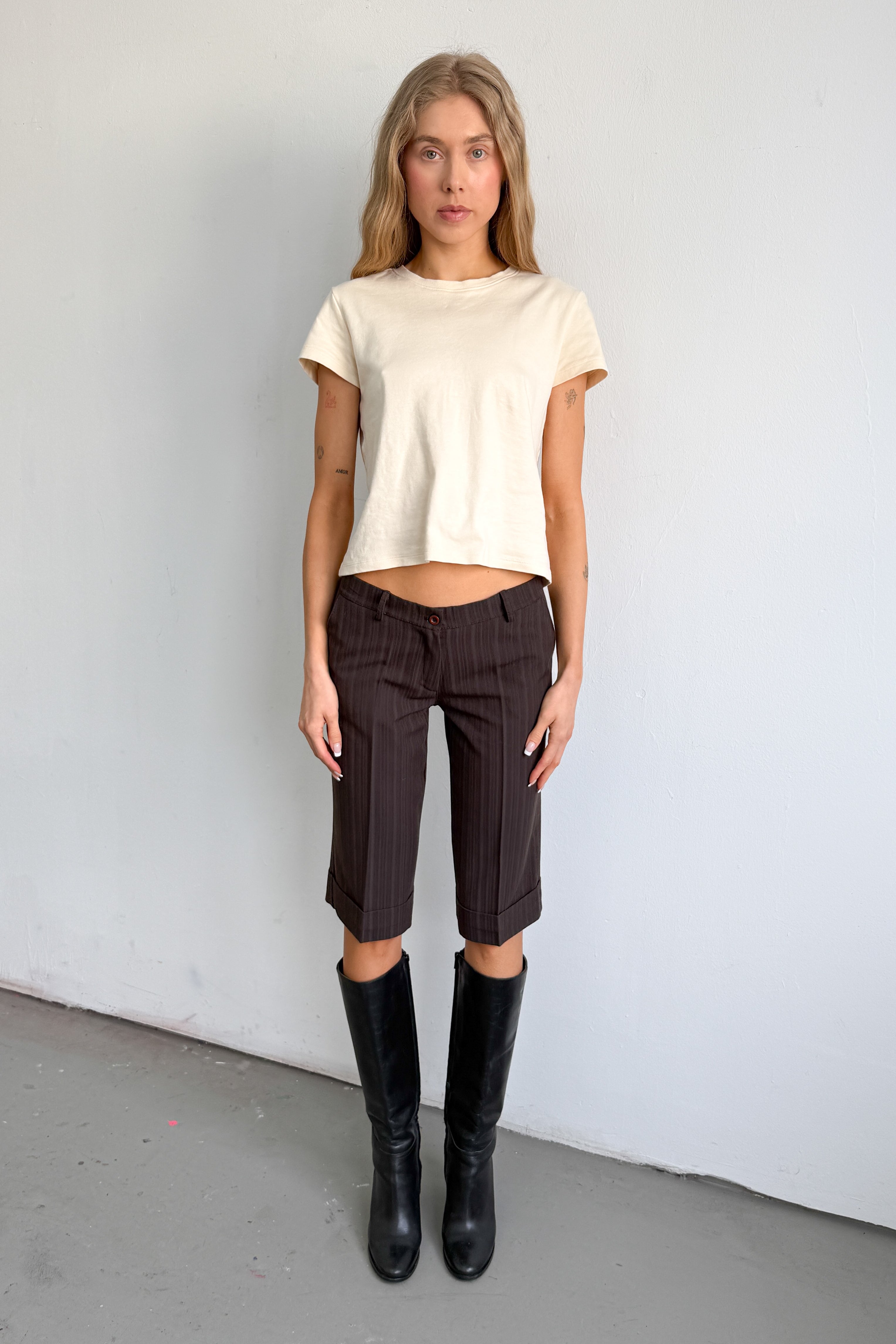 Brown Short Pantalon Low Waist - Size XS