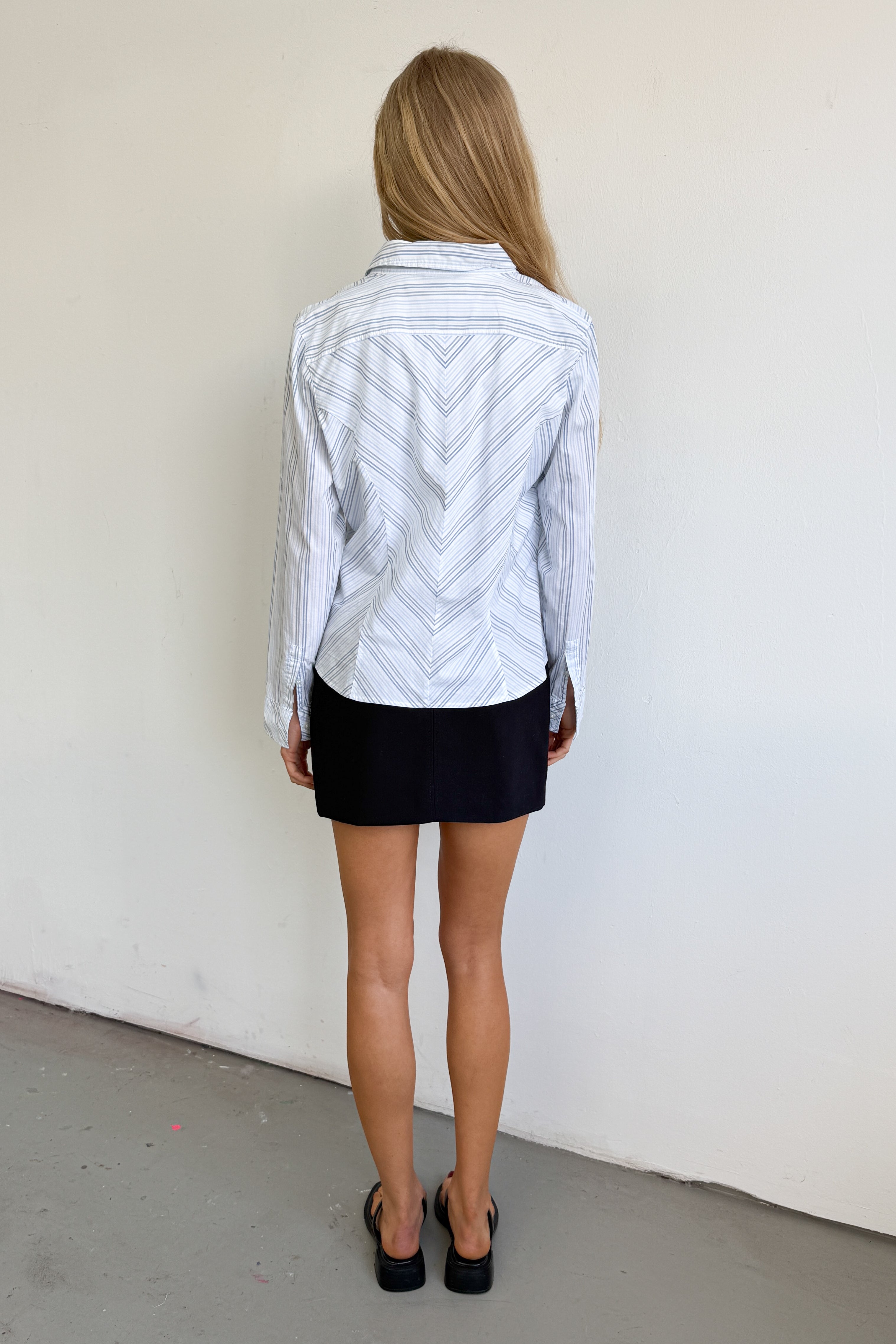 Striped Tailored Blouse - Size S/M