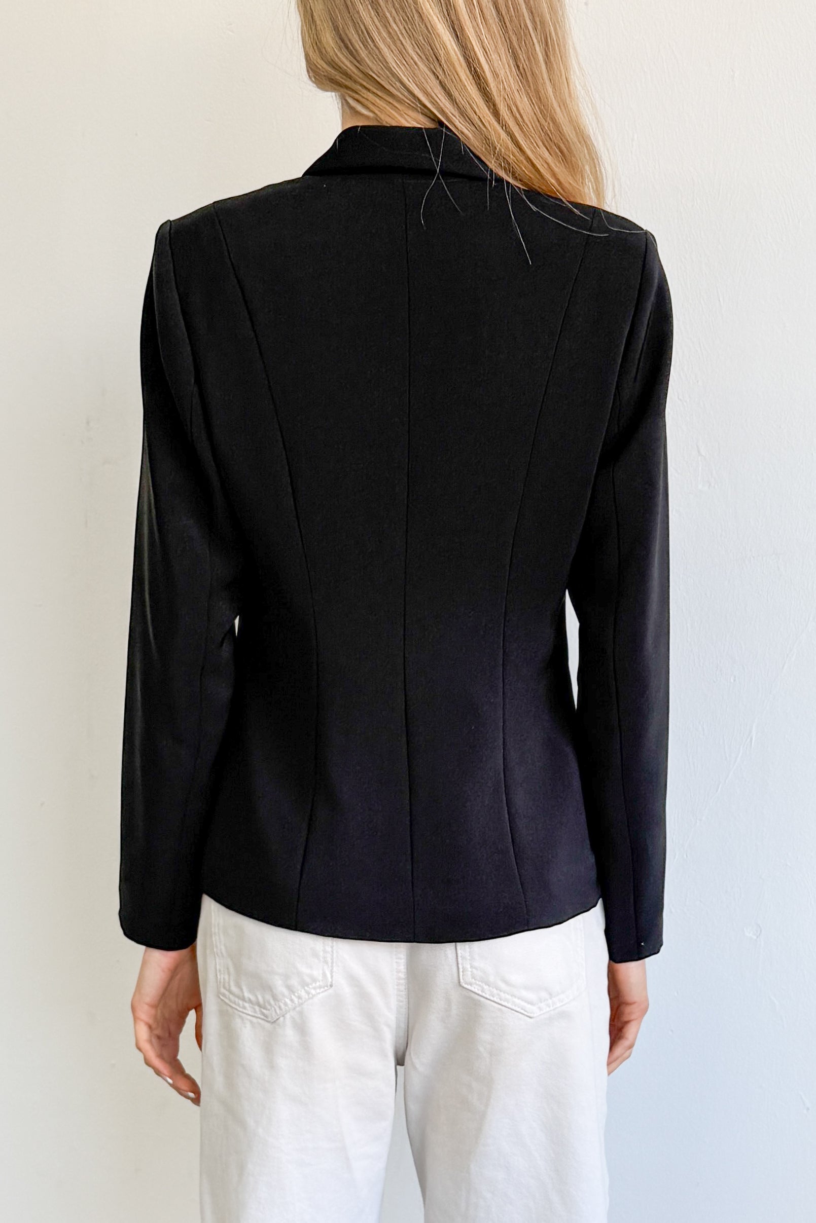 Black Short Buttonup Blazer - Size S