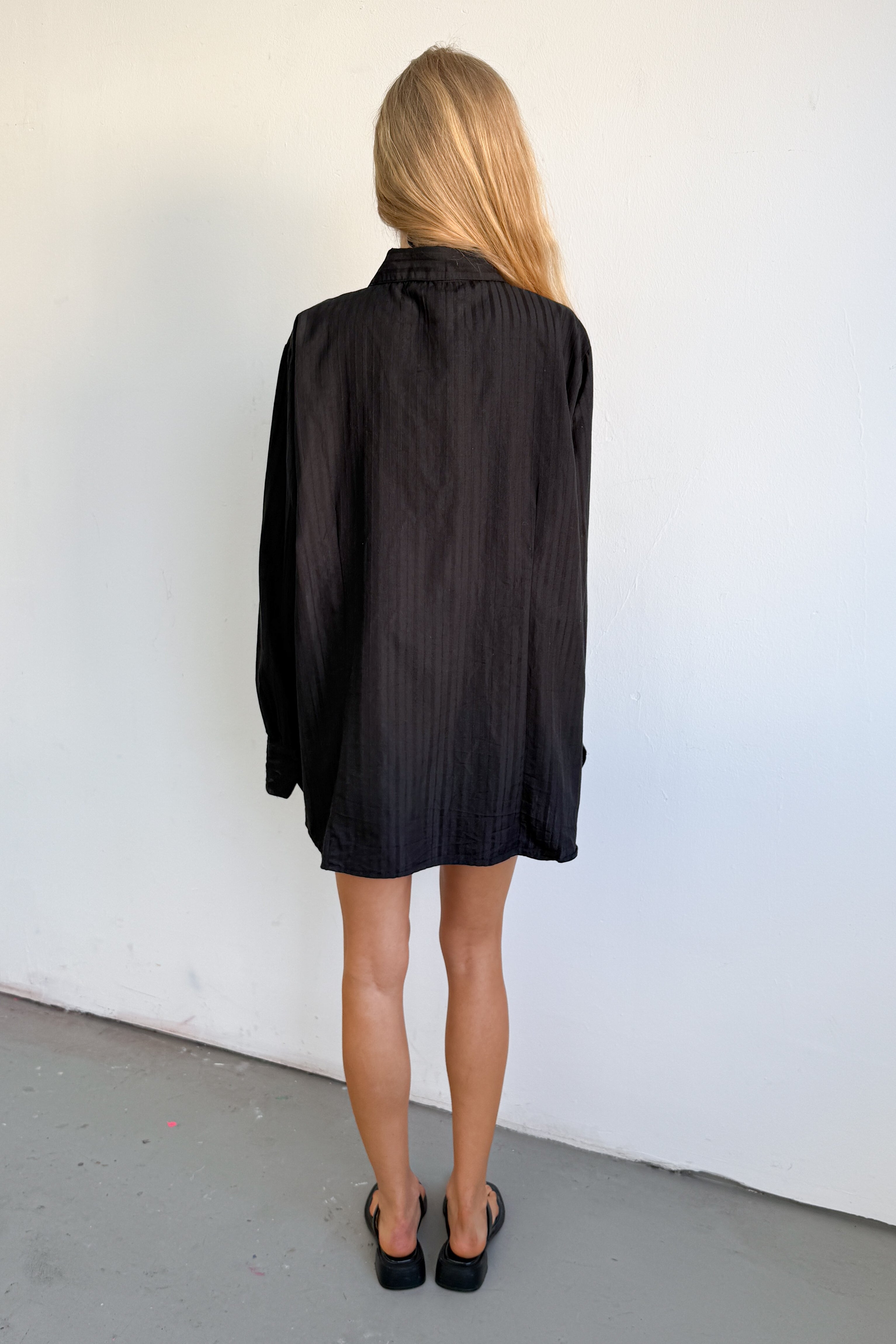 Black Tunik Gathered Effect - Size XL