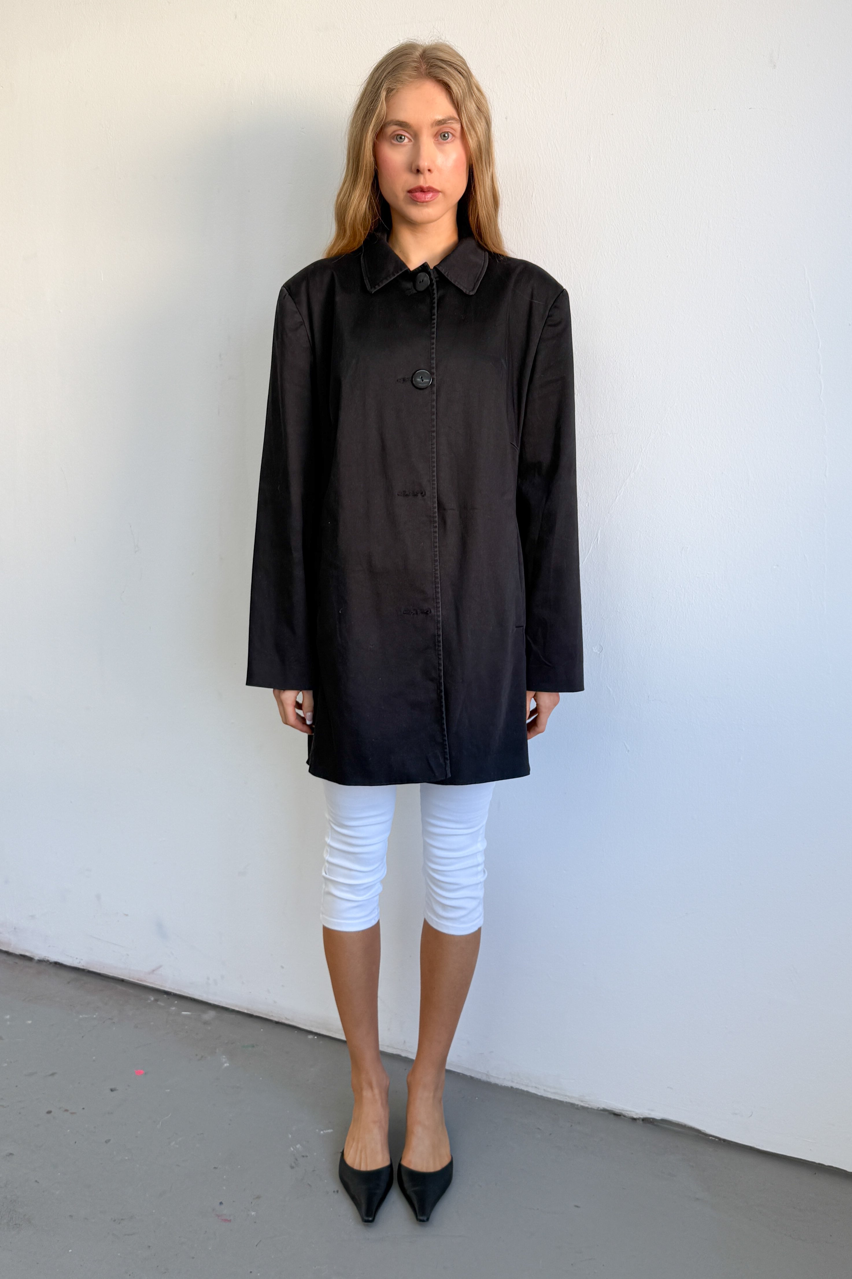 Black Cotton Mix Jacket - Size XL